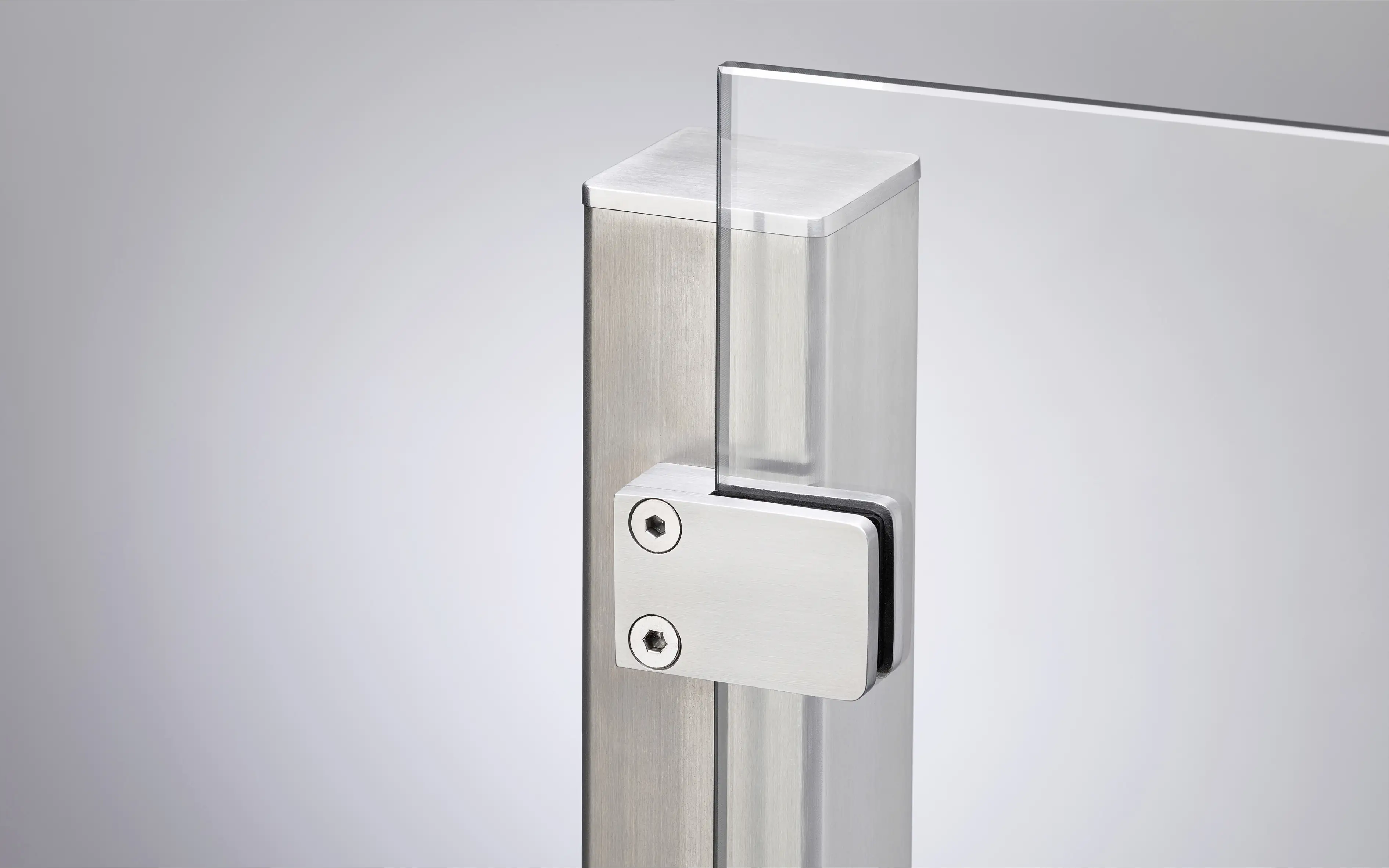 Ambiente Anfangspfosten-Set zum ANSCHRAUBEN 187 cm 6 x 6 cm Edelstahl V2A