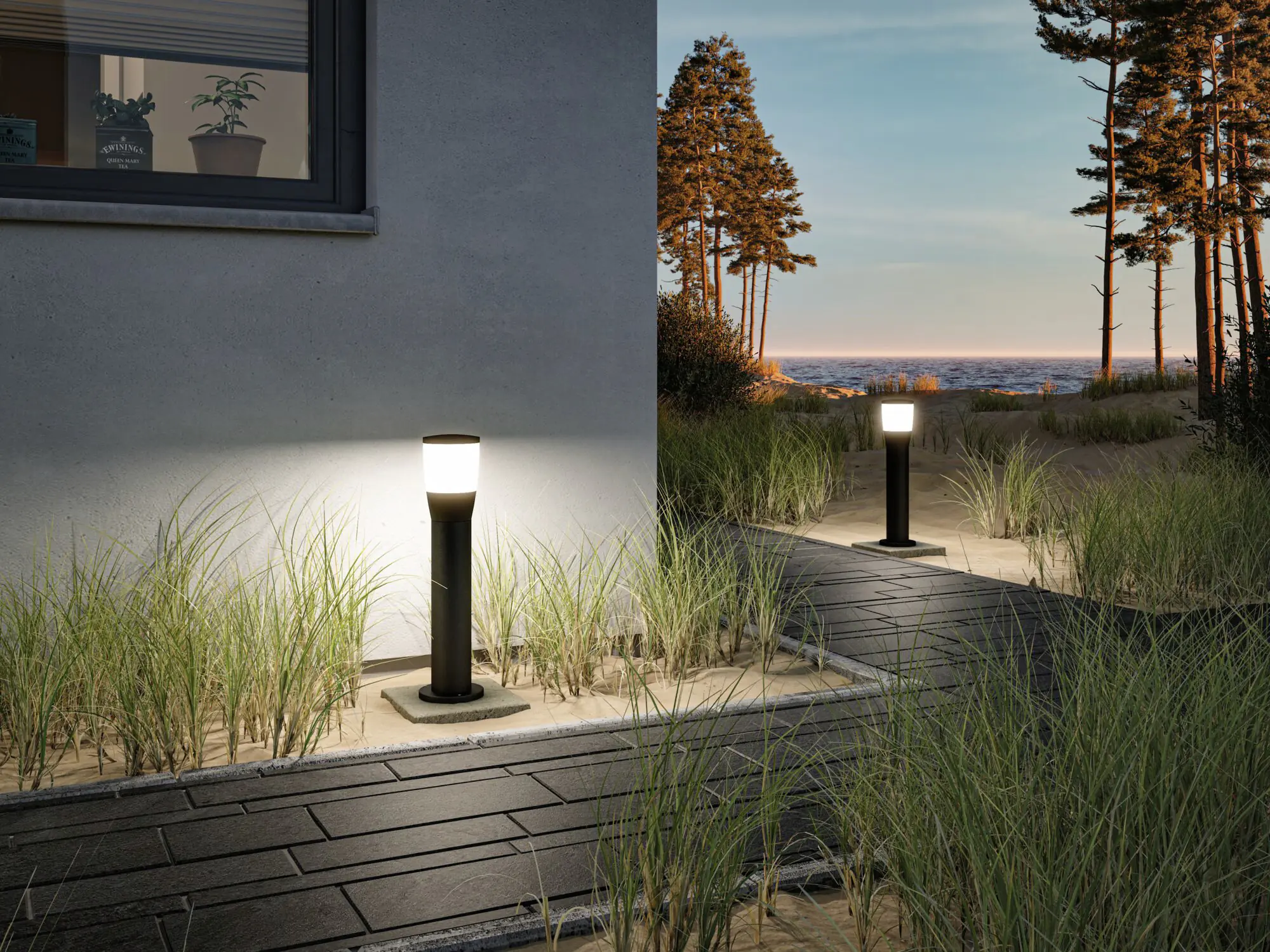 Paulmann LED Pollerleuchte Bako anthrazit 50 x 12,3 cm E14