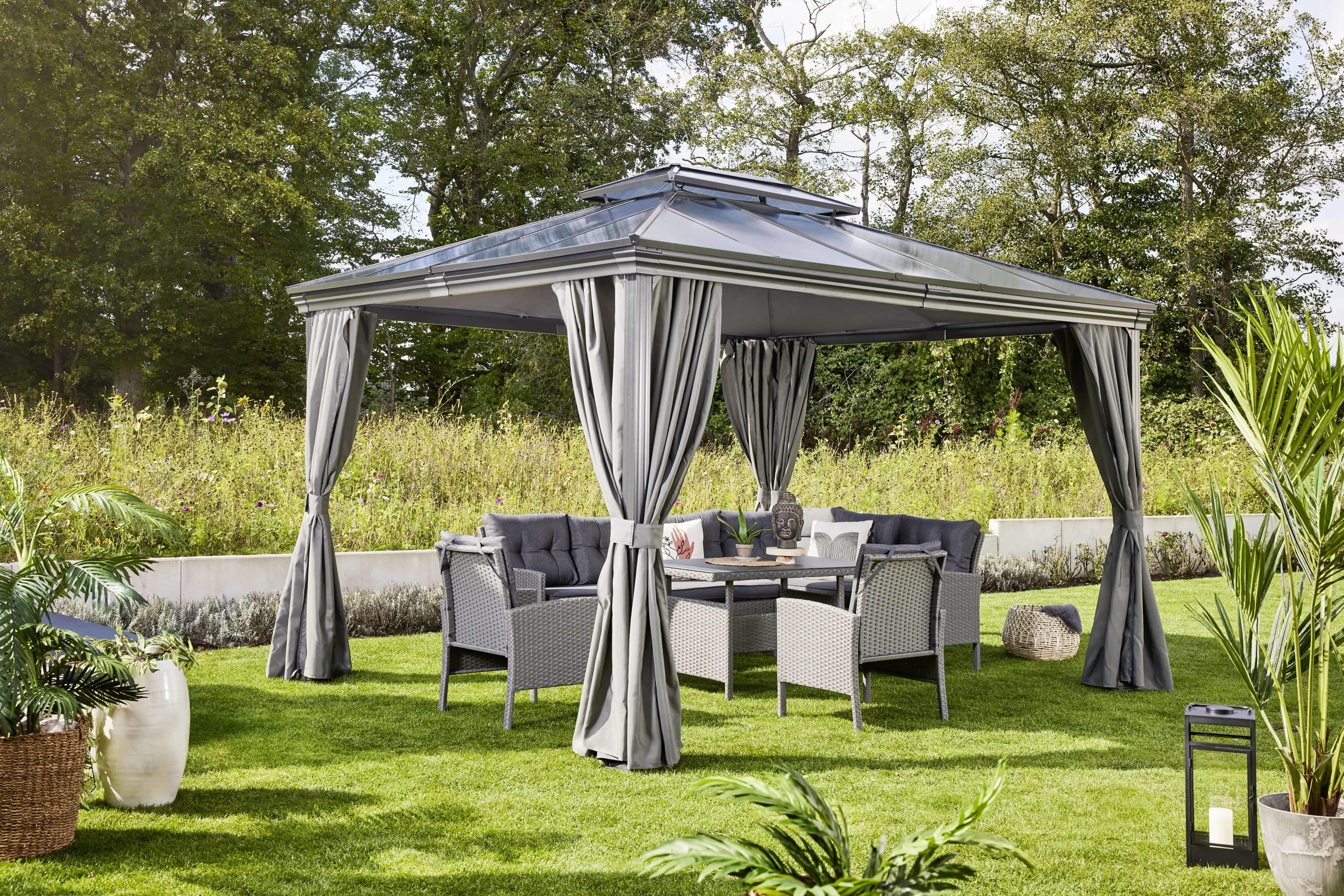 Primaster Pavillon Manhattan 300 x 360 cm anthrazit