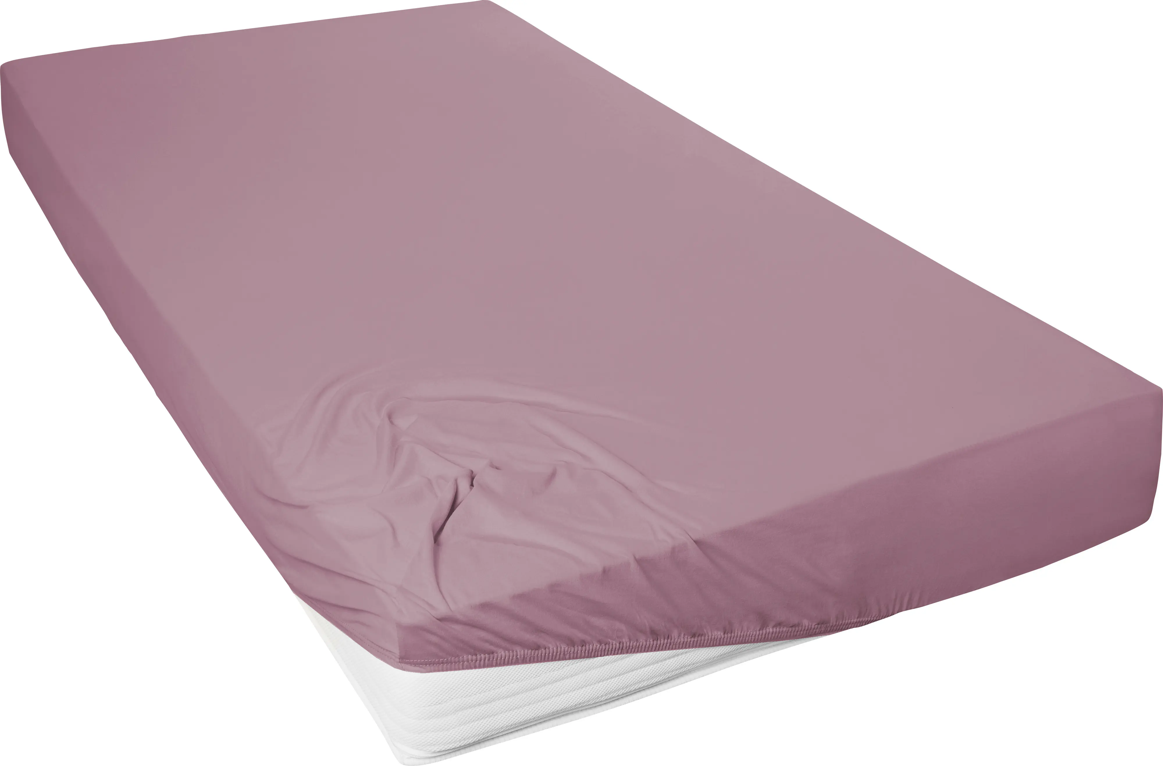 Westminster Spannbetttuch Mako Jersey 100 x 200 cm rosenholz
