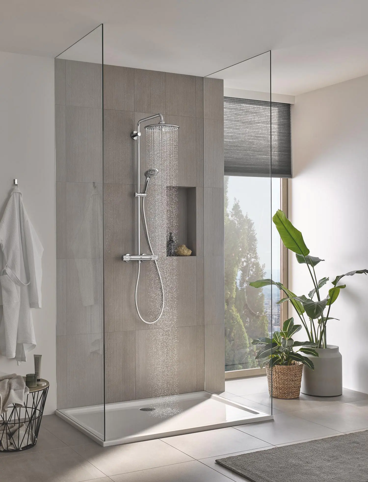 Grohe Duschsystem mit Thermostat Quickfix Vitalio Joy 260 chrom