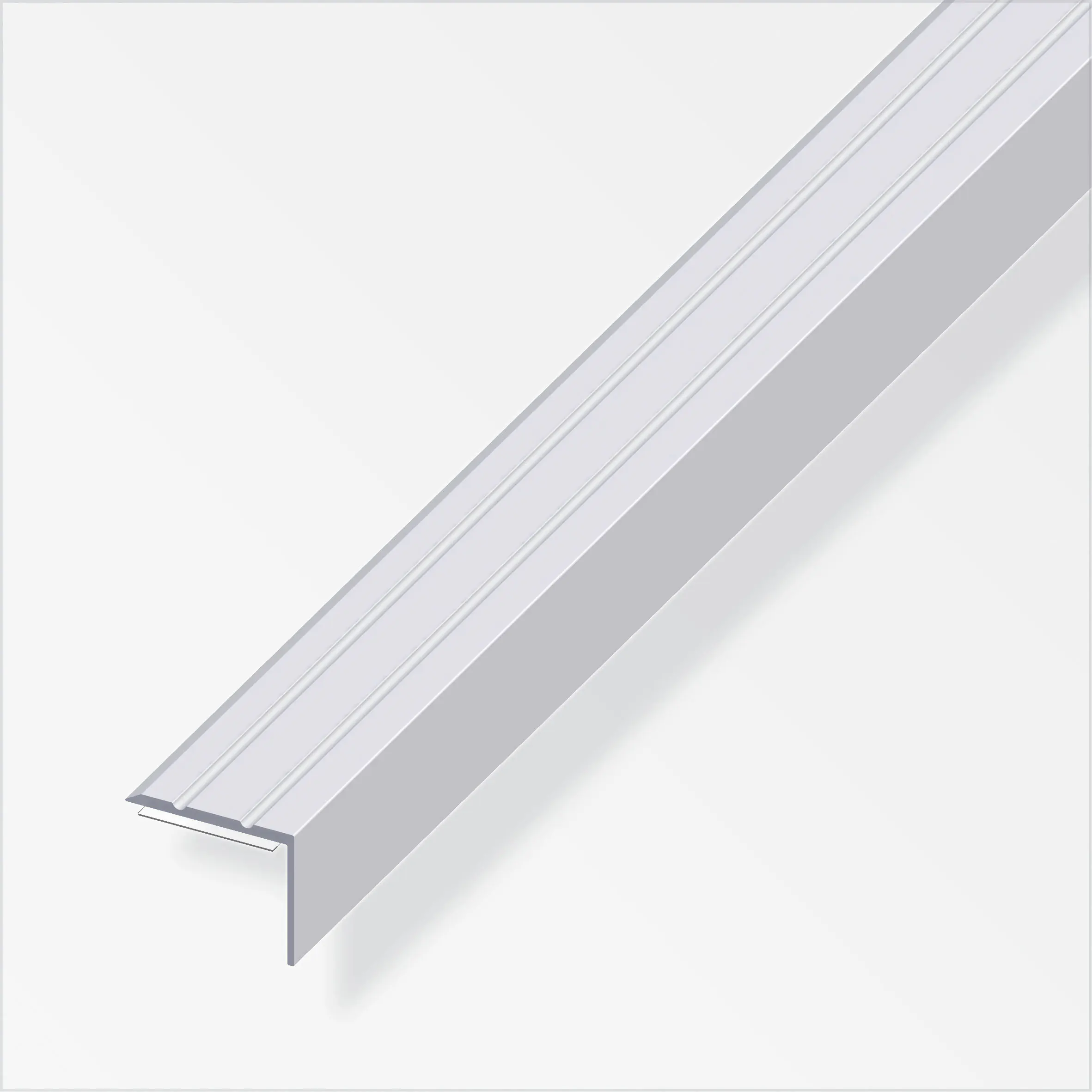 alfer Winkel-Abschluss-Profil 2 m, 25 x 8 mm Aluminium eloxiert silber