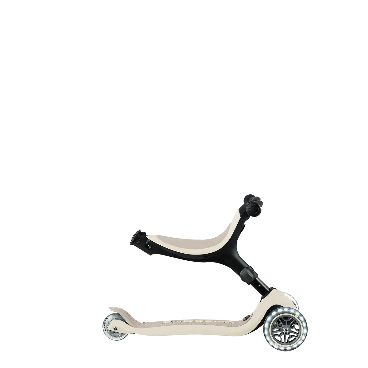 Globber Laufrad für Kinder mit Leuchtrollen Go-Up Active Lights Eco creme/weiß