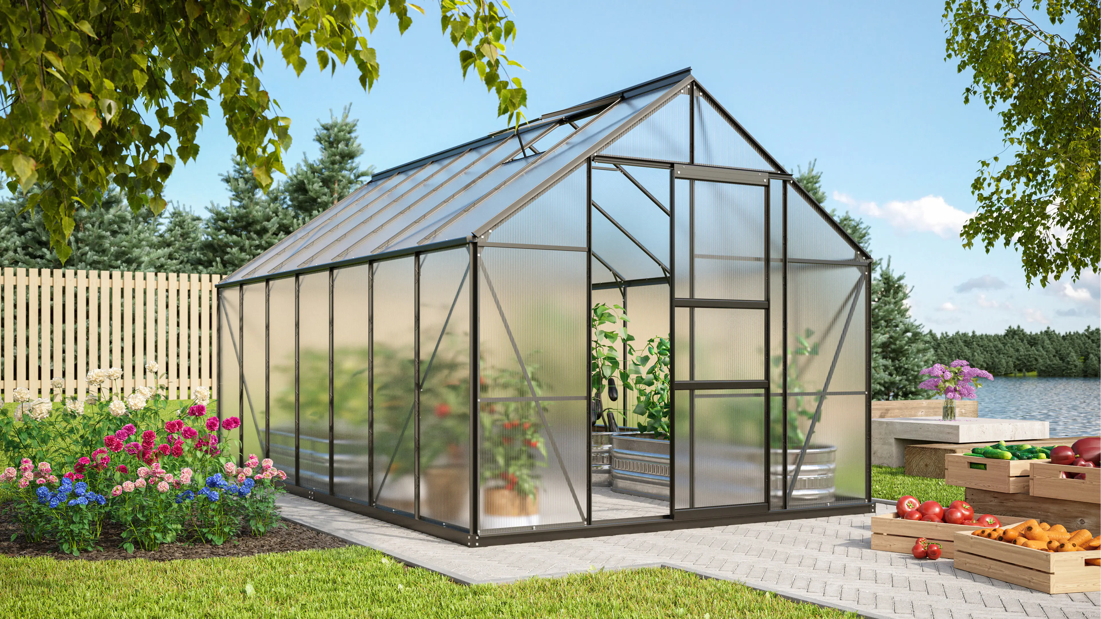Vitavia Gewächshaus Merkur 11500 254 x 441 cm 6 mm HPK