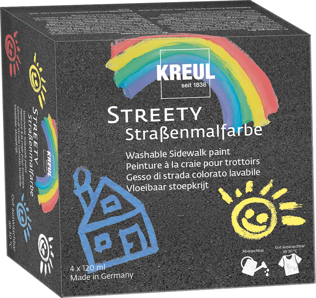 Kreul Mucki Fingerfarbe 4er Set je 50 ml