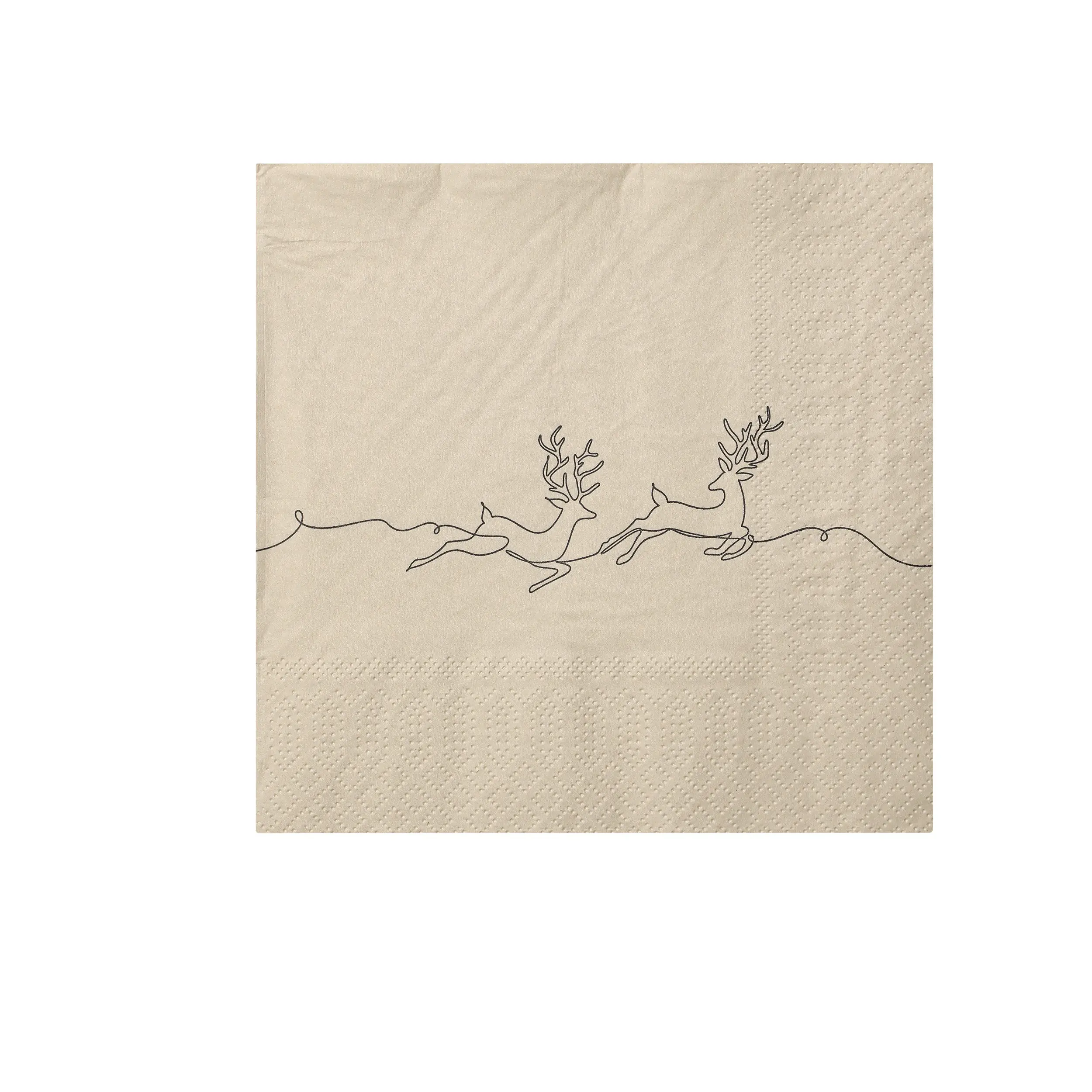 Eglo Servietten Hirsche Pasig beige 16,5 x 16,5 cm - 20er Pack