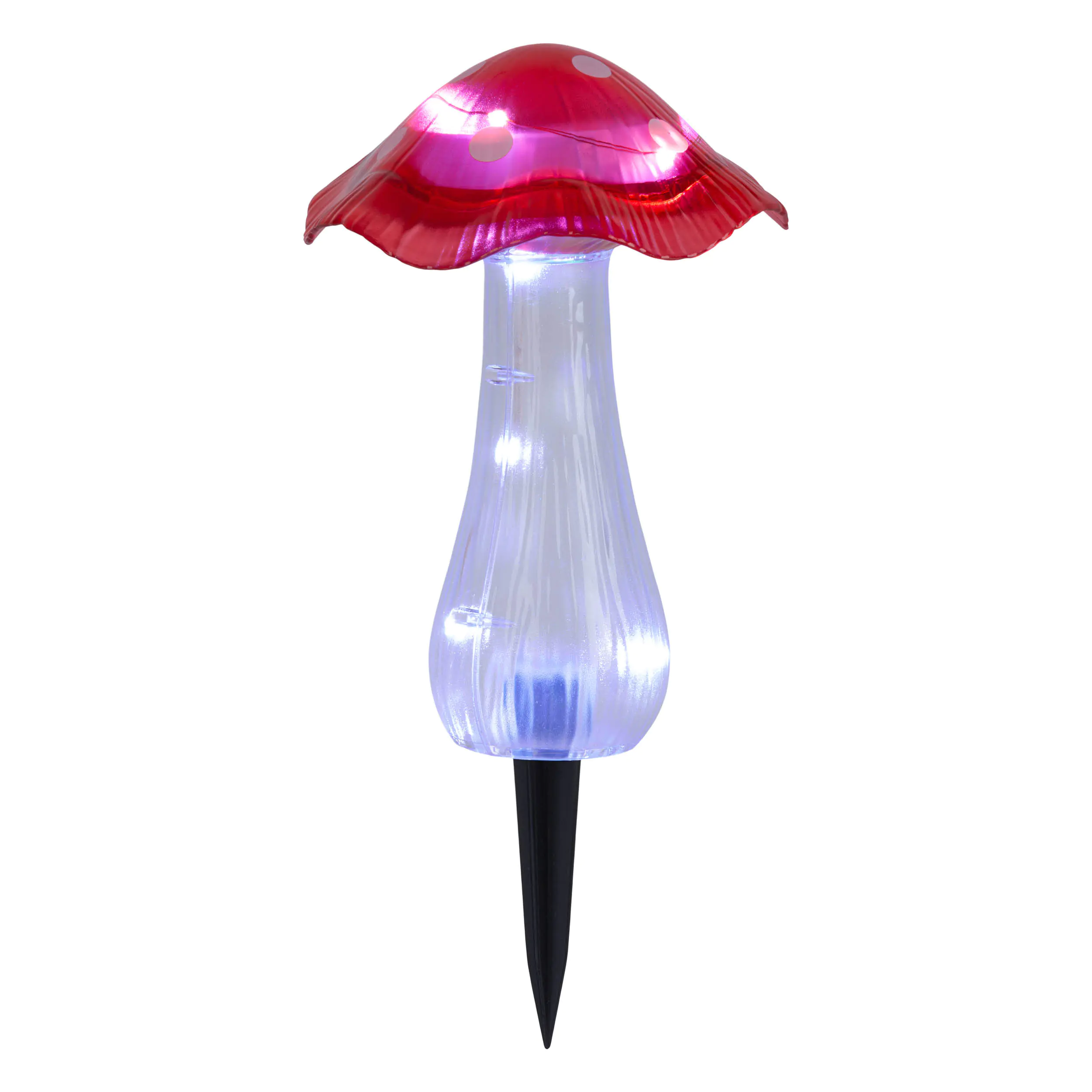 Light & More LED Solarleuchte Pilz rot