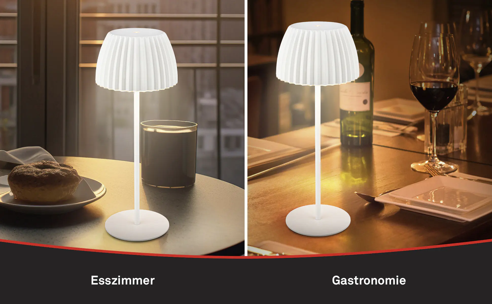 Briloner LED-Tischleuchte Riffle mit Akku weiß dimmbar