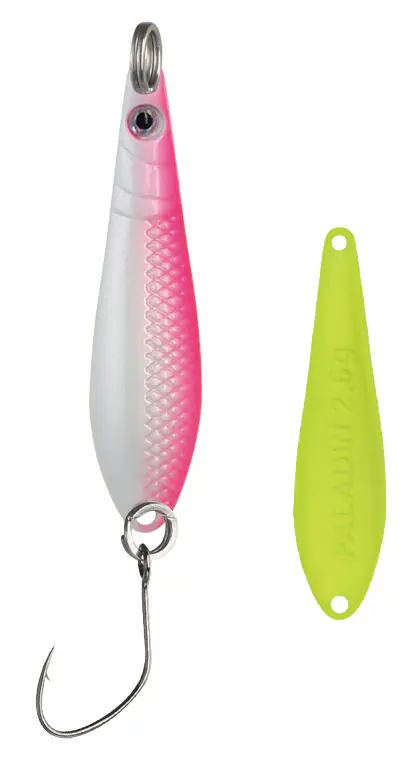 Paladin Angelköder Spoon Medusa 1,9 g UV pink/weiß/gelb