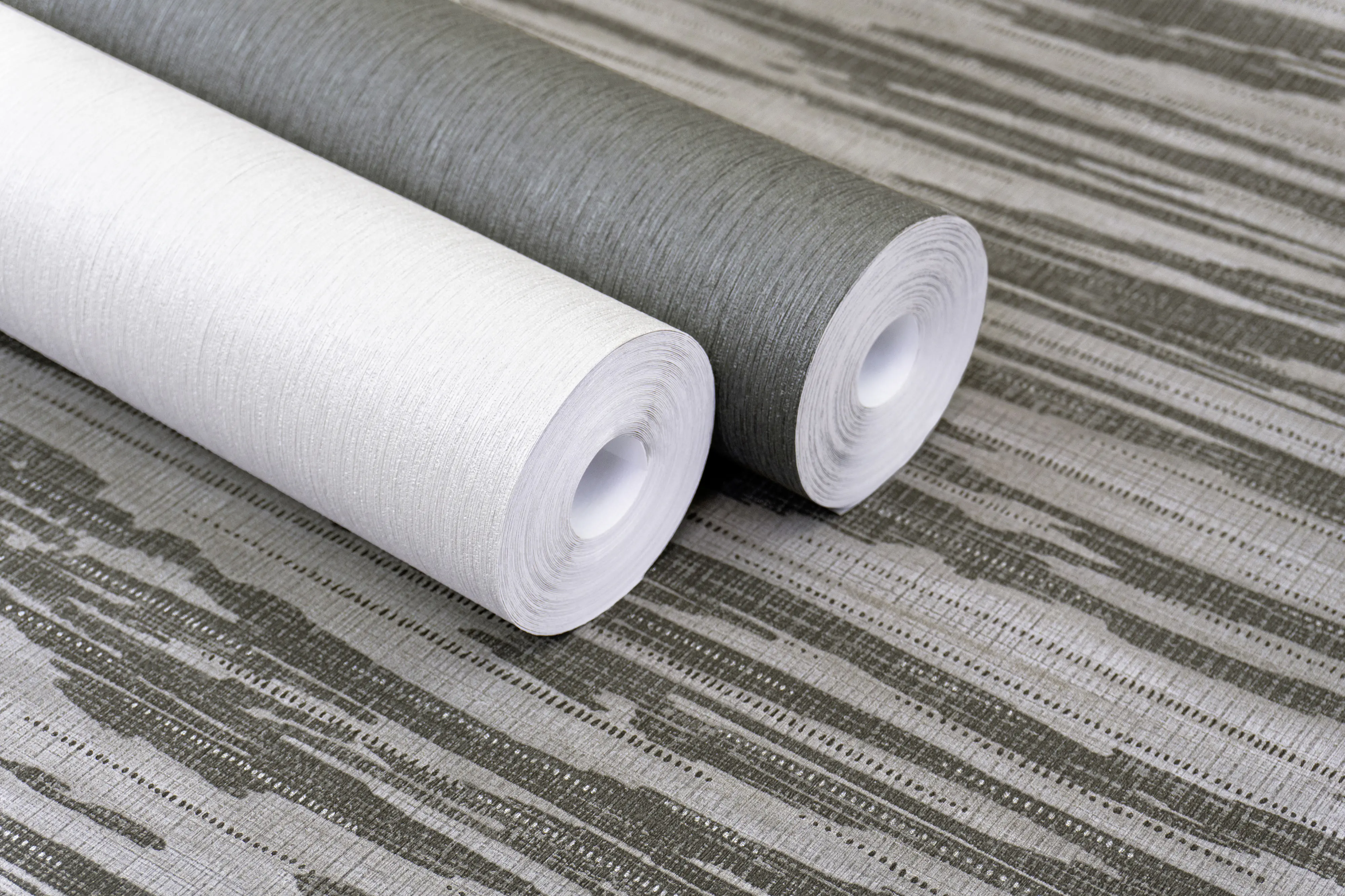 Rasch Vliestapete Uni Sky Lounge beige grau metallic 10,05 x 0,53 m
