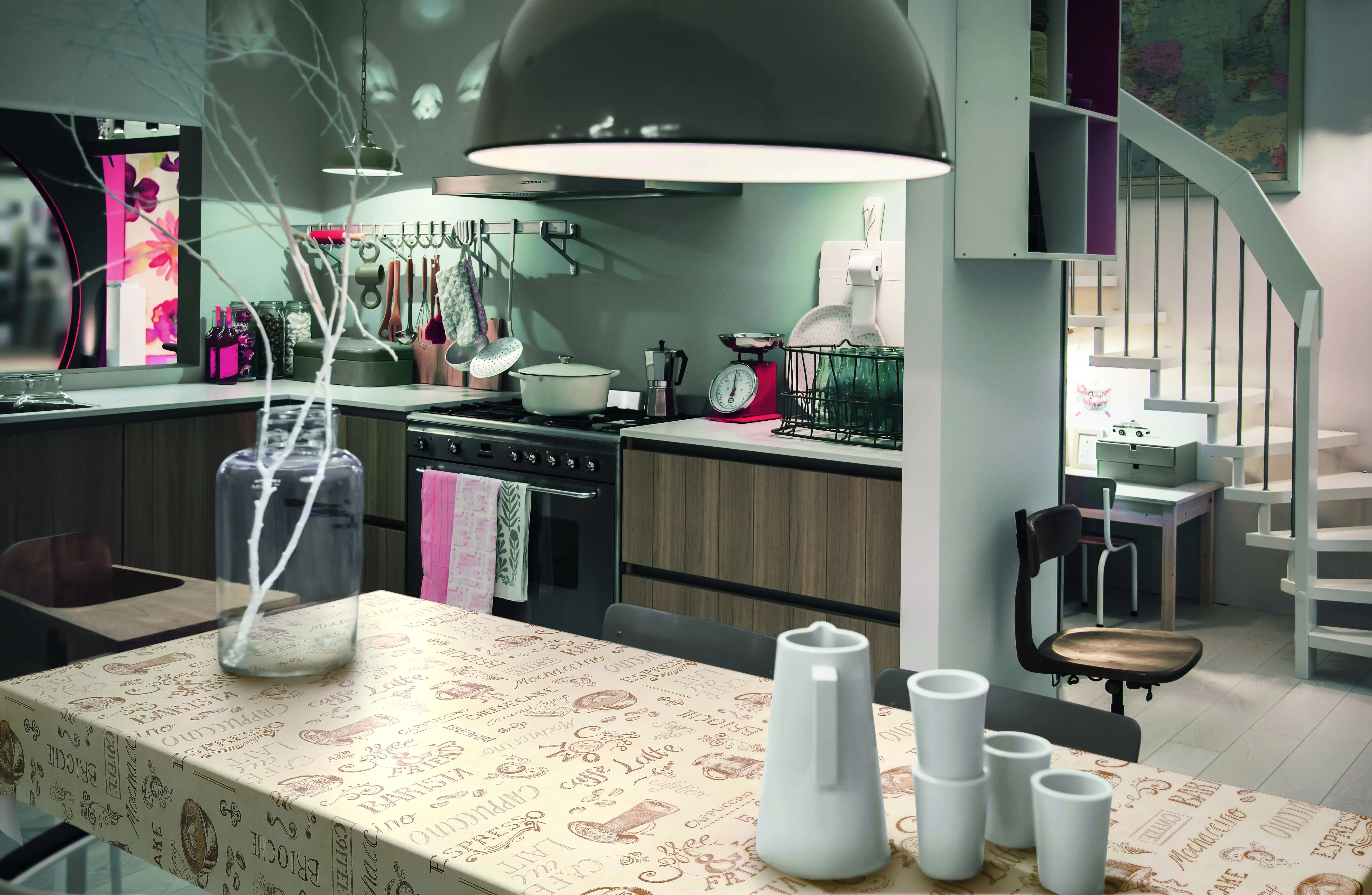 d-c-table® Tischdecke Manhattan Ristretto 150 x 250 cm, creme