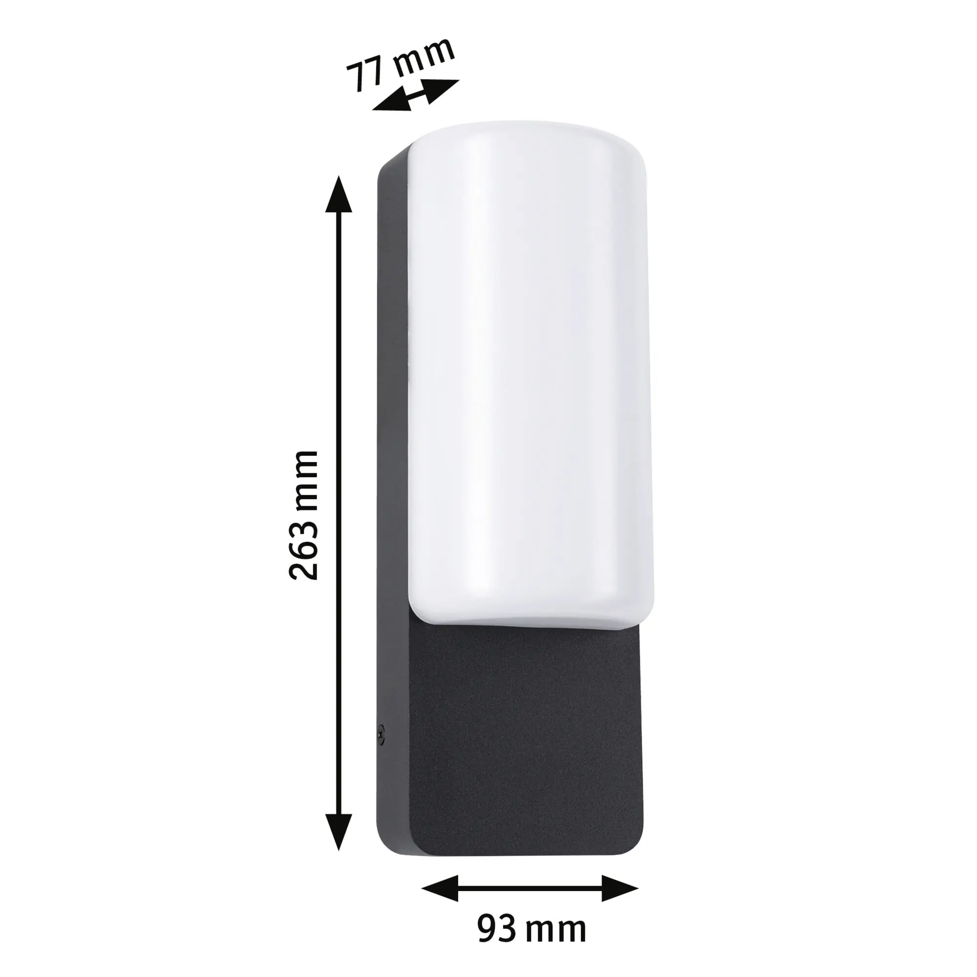 Paulmann LED Außen-Wandleuchte Bonnie anthrazit 26,3 x 9,3 cm 