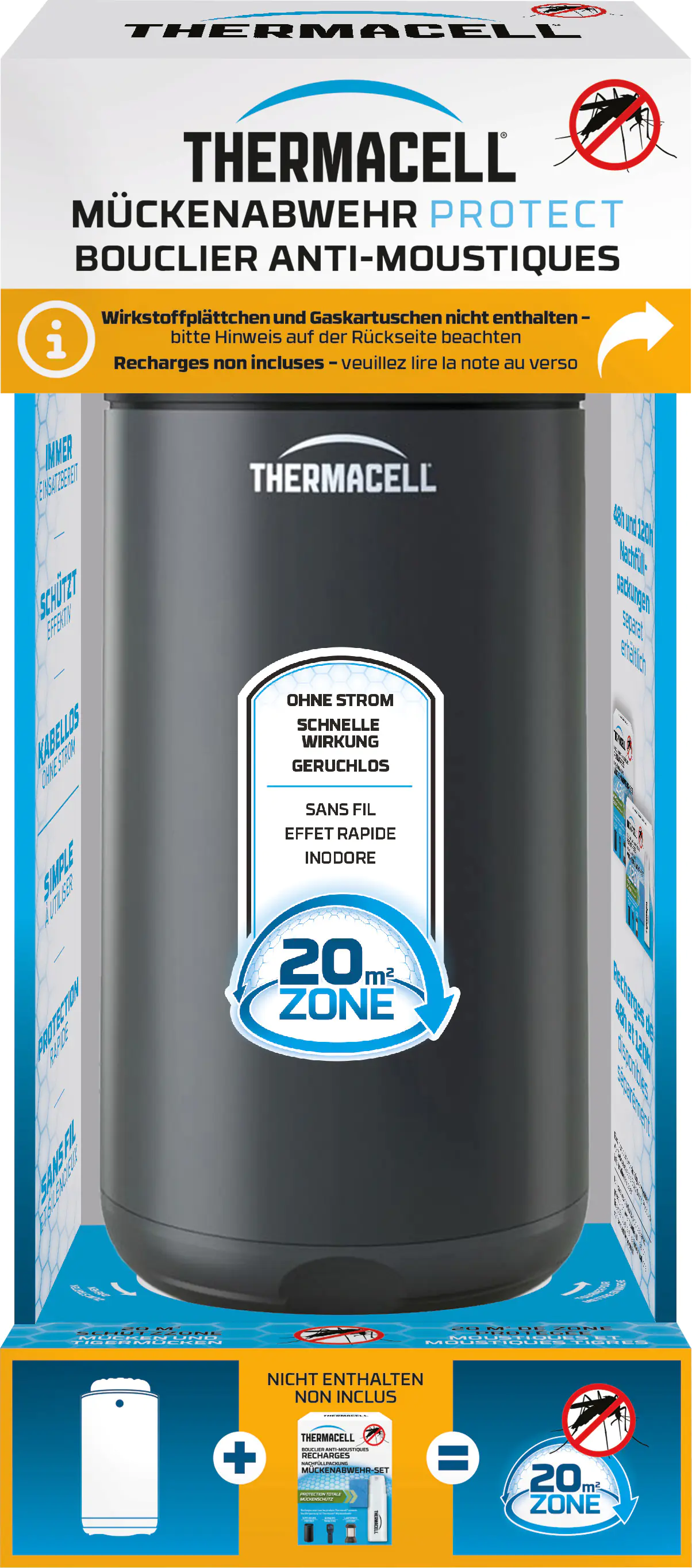 Thermacell Mückenabwehr-Verdampfer Protect Graphit ohne Wirkstoff 1 Stück