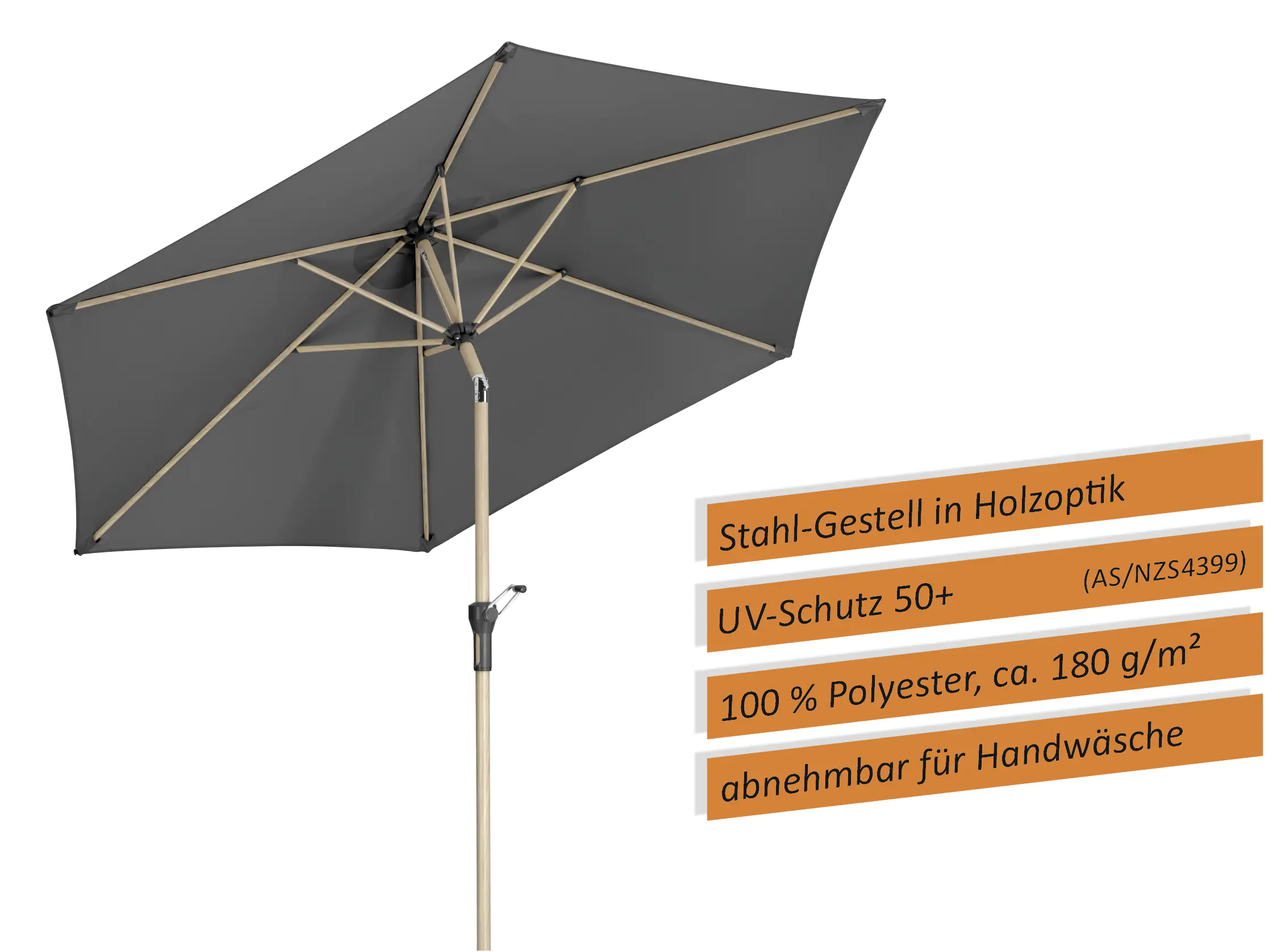Schneider Sonnenschirm Cordoba anthrazit Ø 270 cm