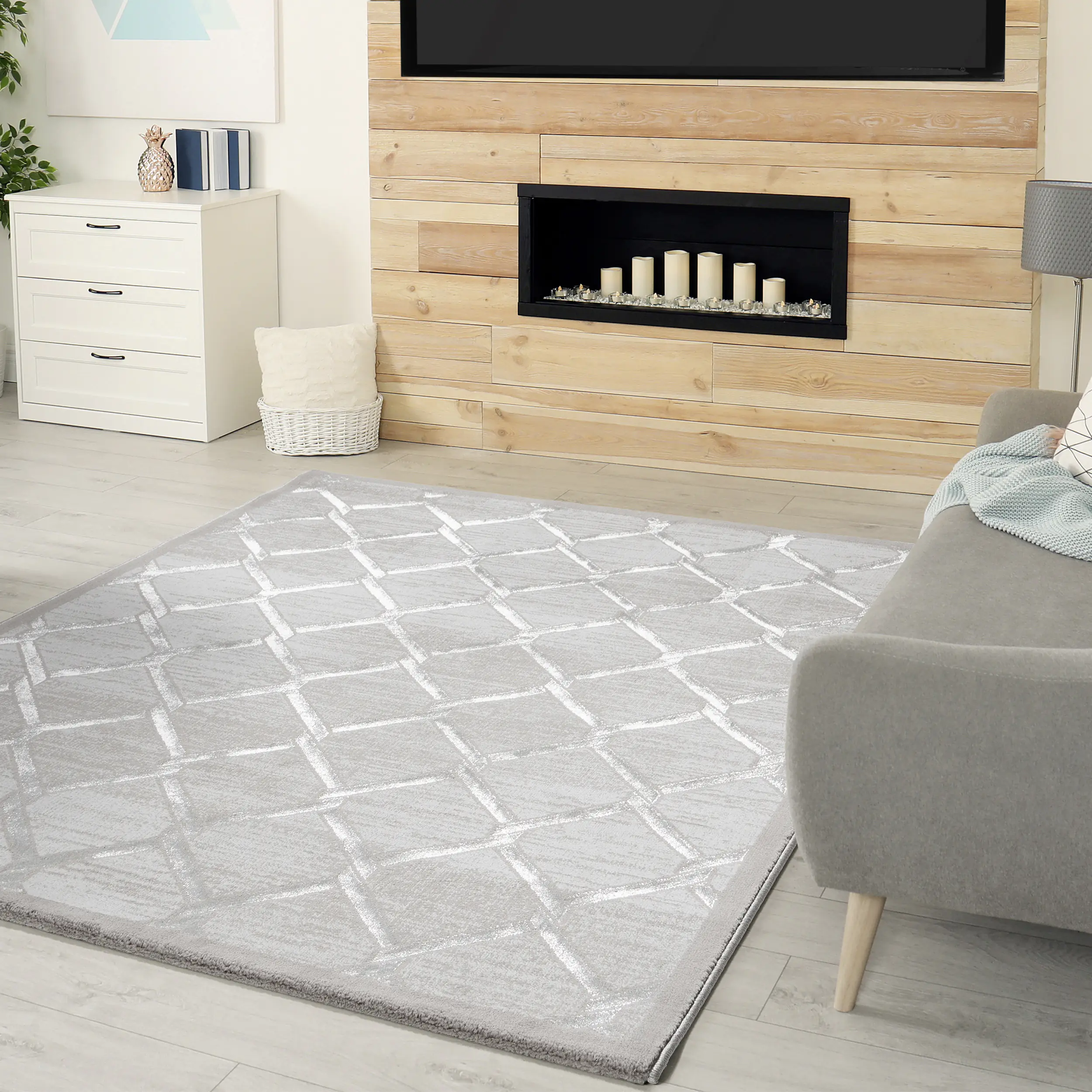Teppich Lara 700 grau, 80 x 150 cm
