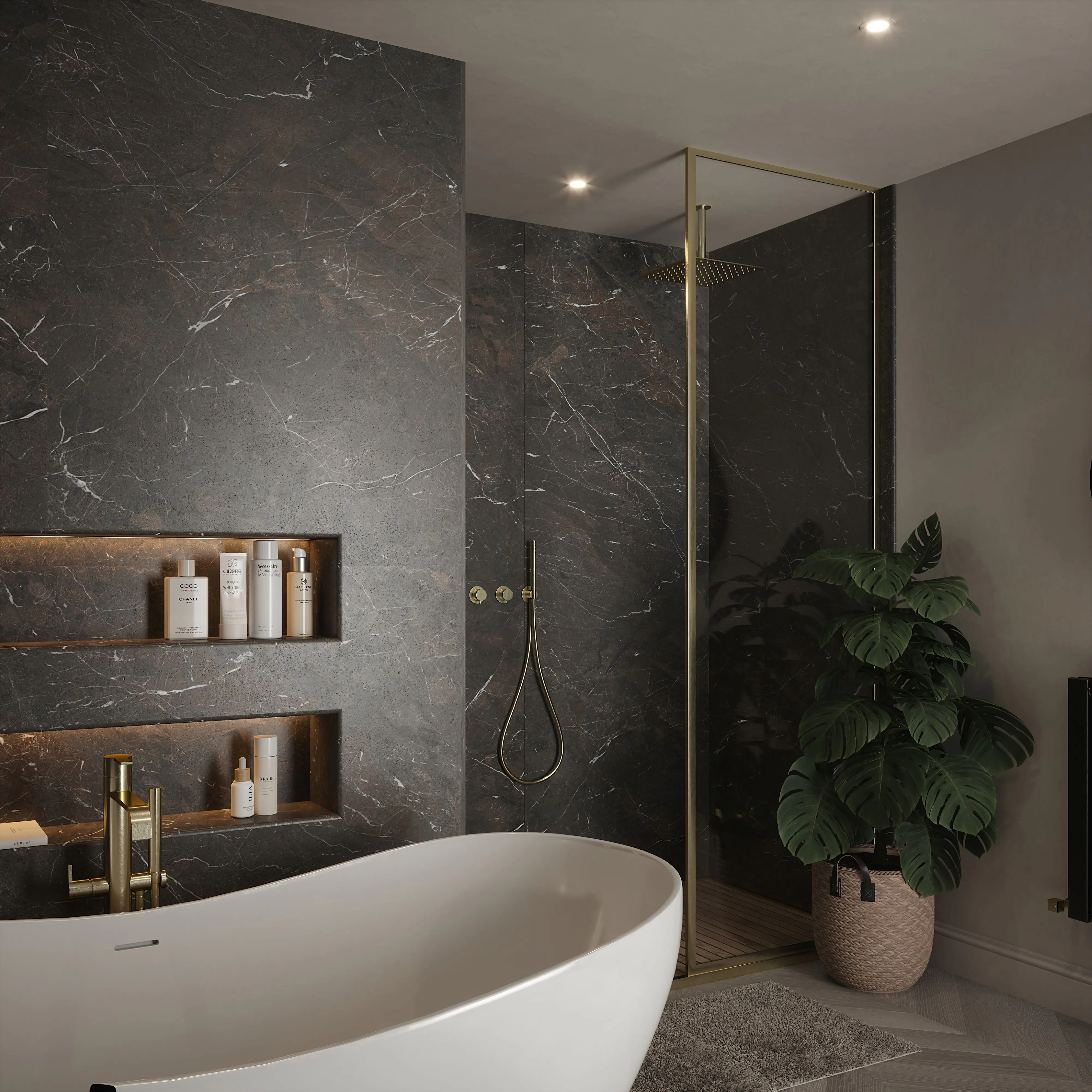 Wetwall Elite Wandpaneel  Rosso Levanto 16 x 260 cm mit abgerundeter Abschlusskante