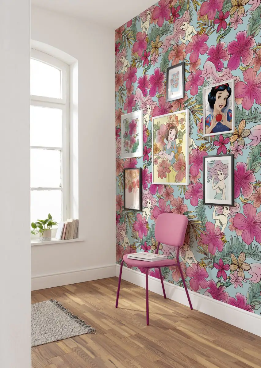 Komar Vlies Fototapete Ariel Pink Flower 200 x 280 cm 