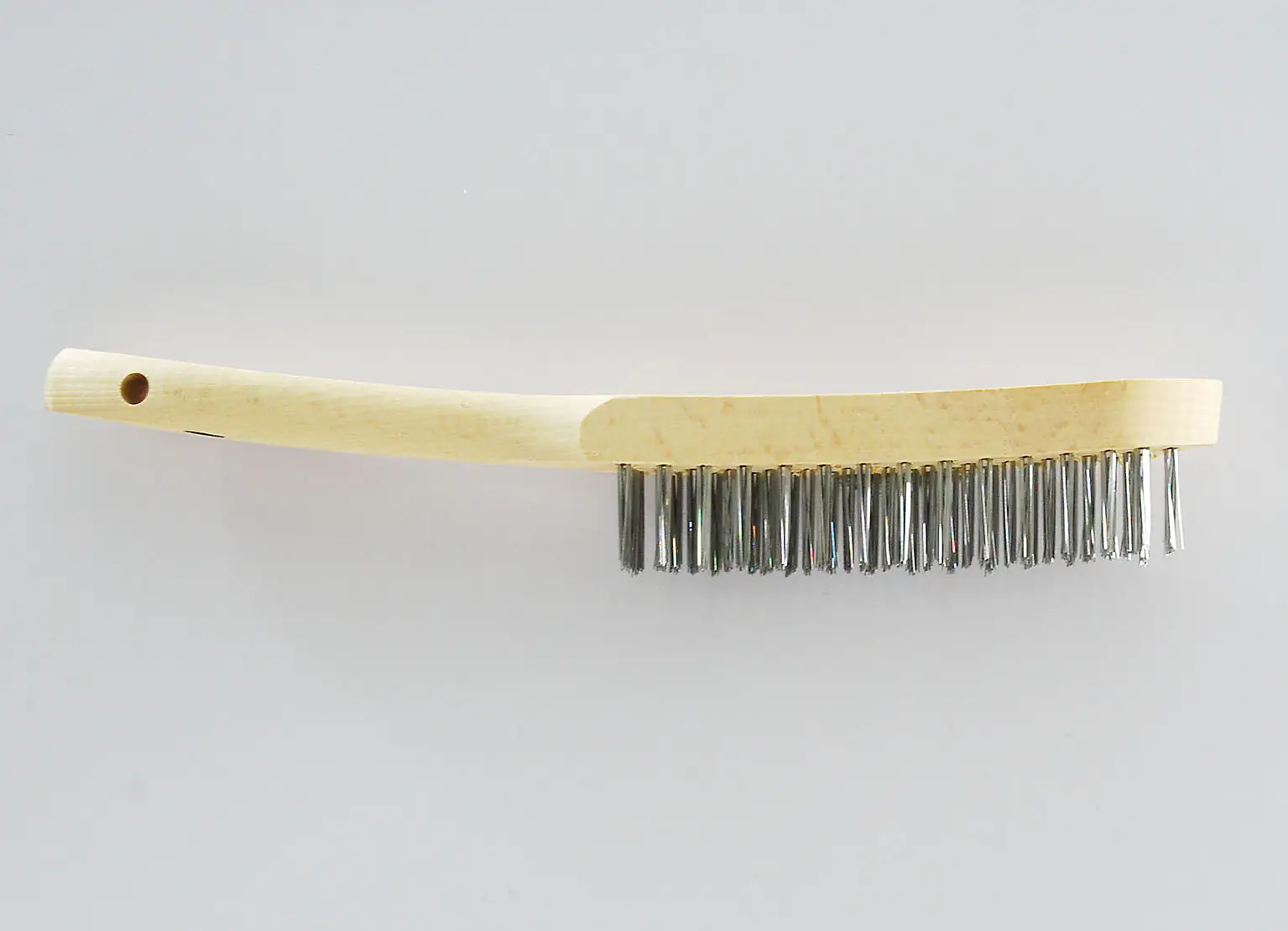 Nespoli Drahtbürste 3-reihig gerade Stahl 28,5 x 2,8 cm -Griff
