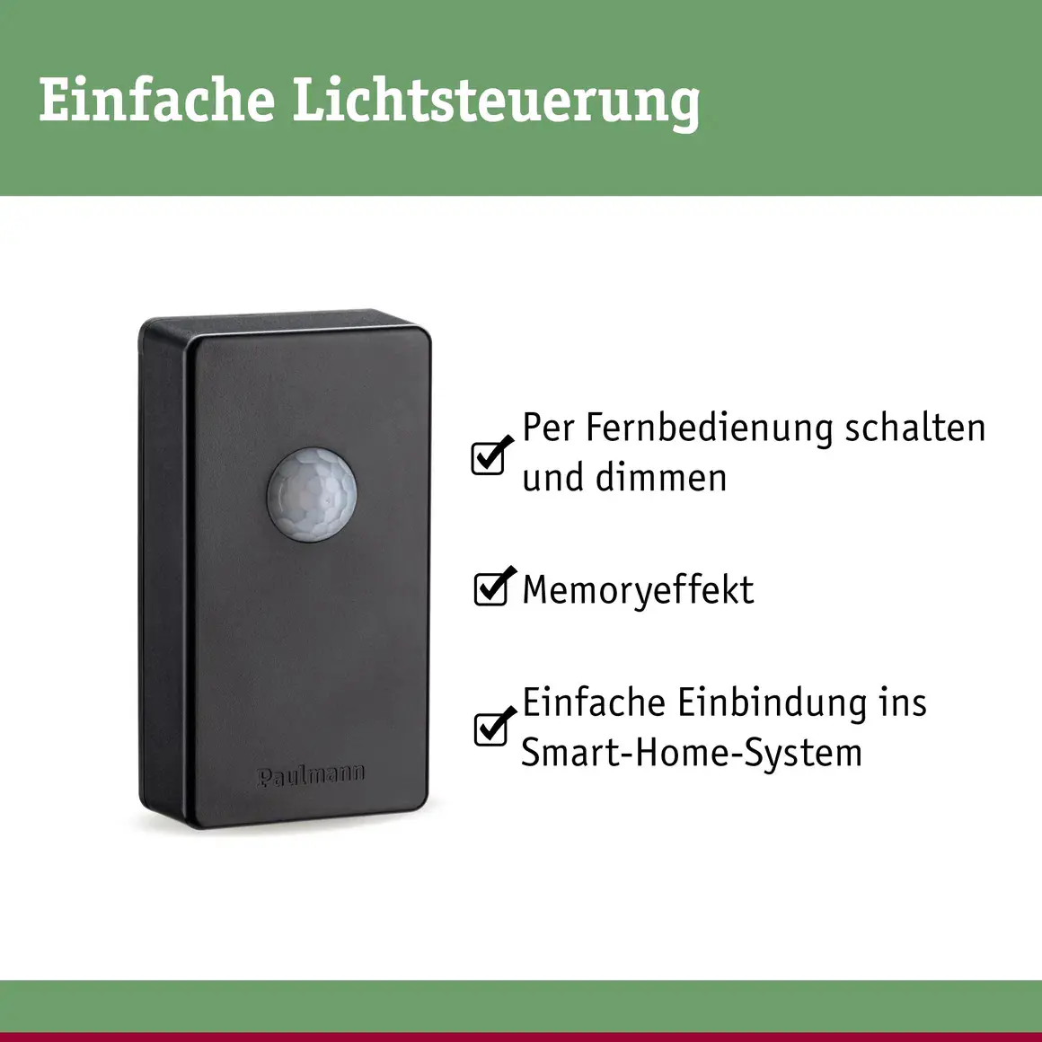 Paulmann Funksteuerung ZigBee Plug & Shine mit Dämmerungssensor & Bewegungsmelder anthrazit