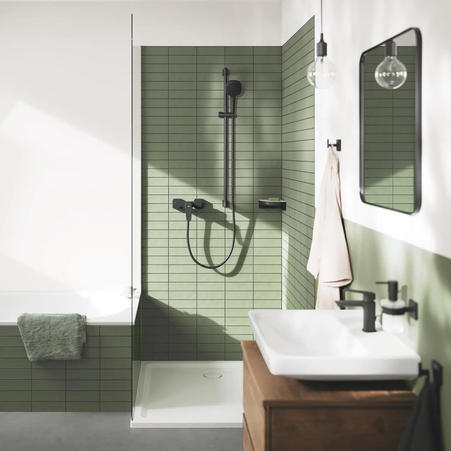 Grohe Quickfix Waschtischarmatur Dice S schwarz matt