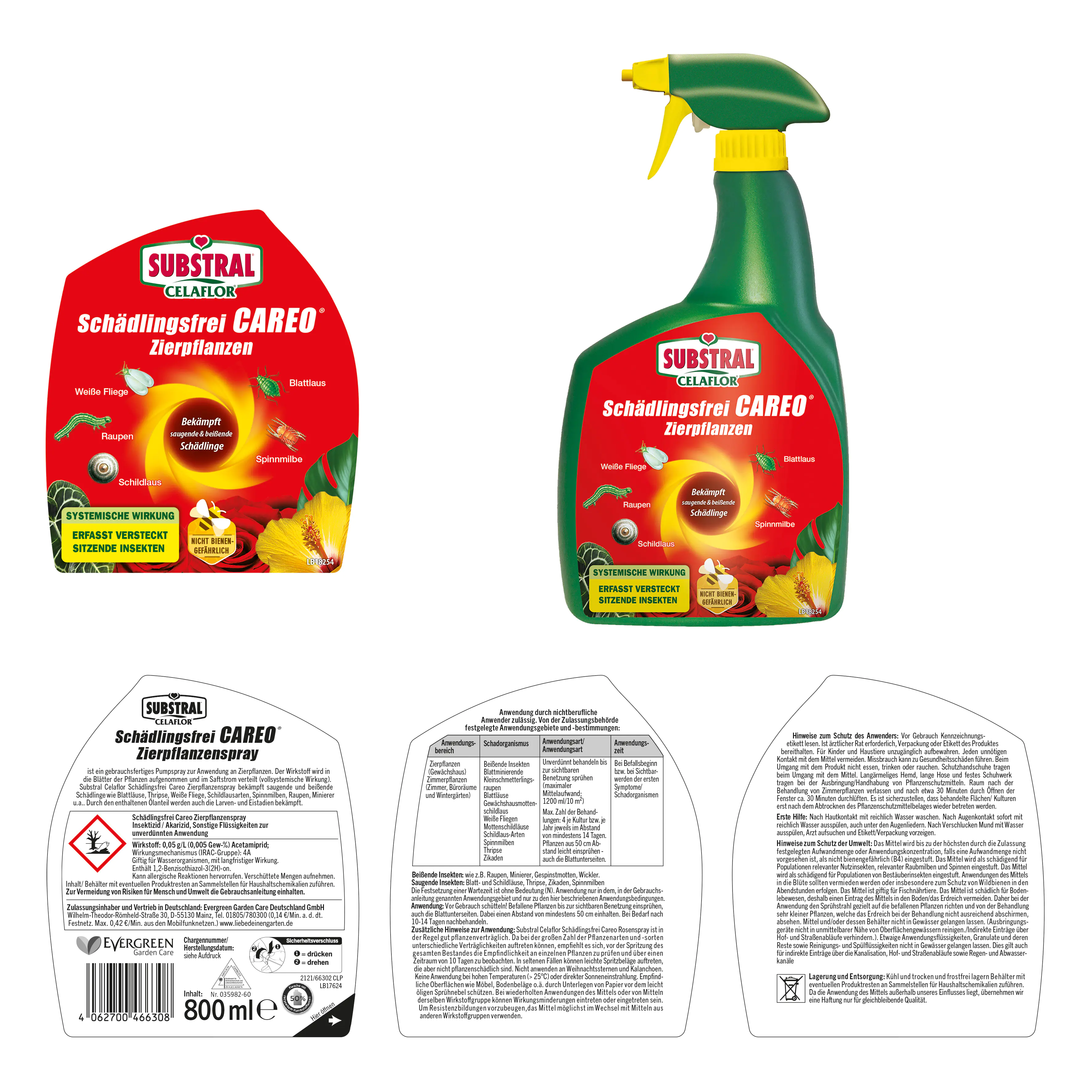 Substral Celaflor Schädlingsfrei Careo Rosen 800 ml