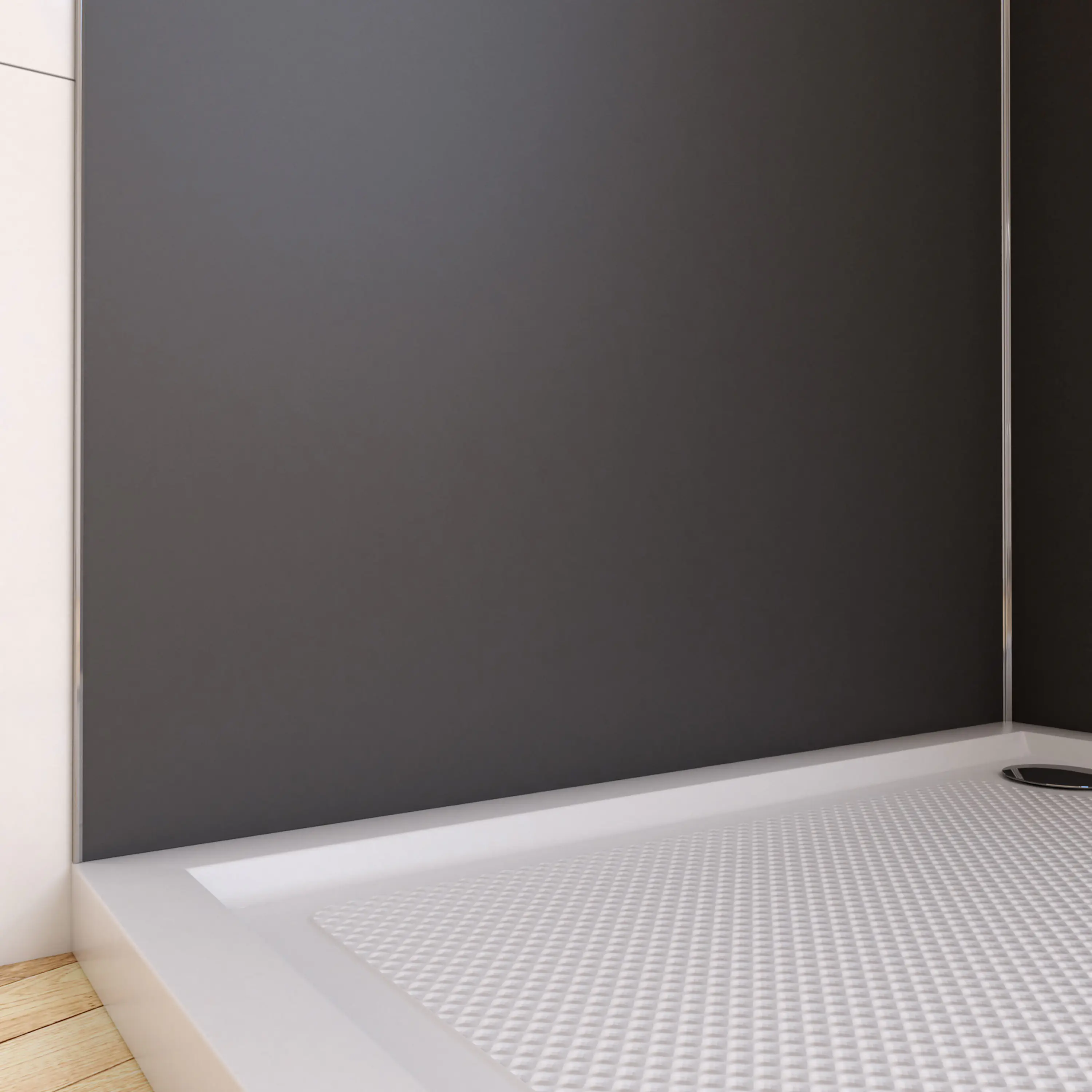 DSK Duschrückwand Panel Satin Gray 90 x 210 cm