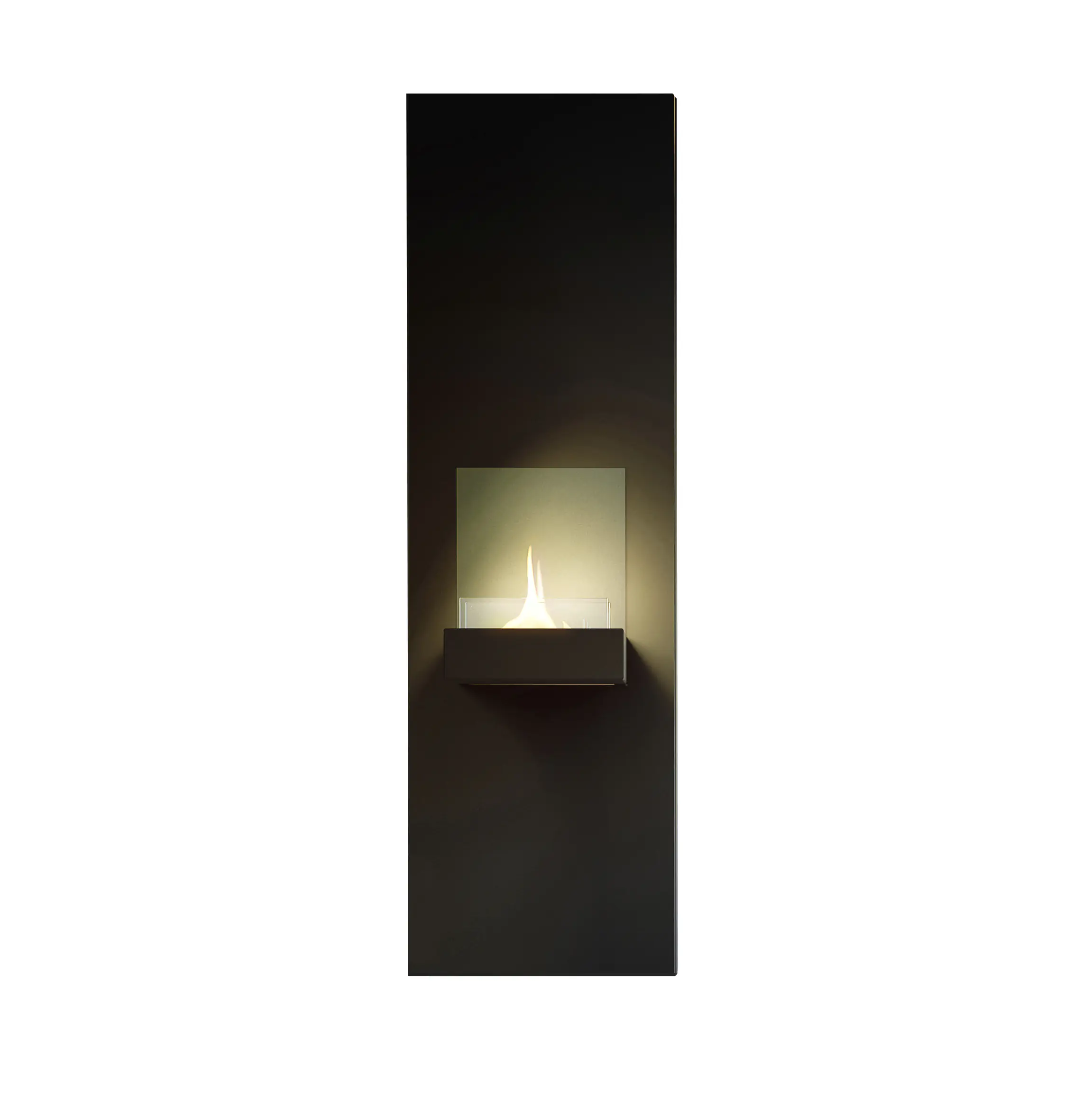 Tenderflame Wandkamin Rock Stahl schwarz 2 kW