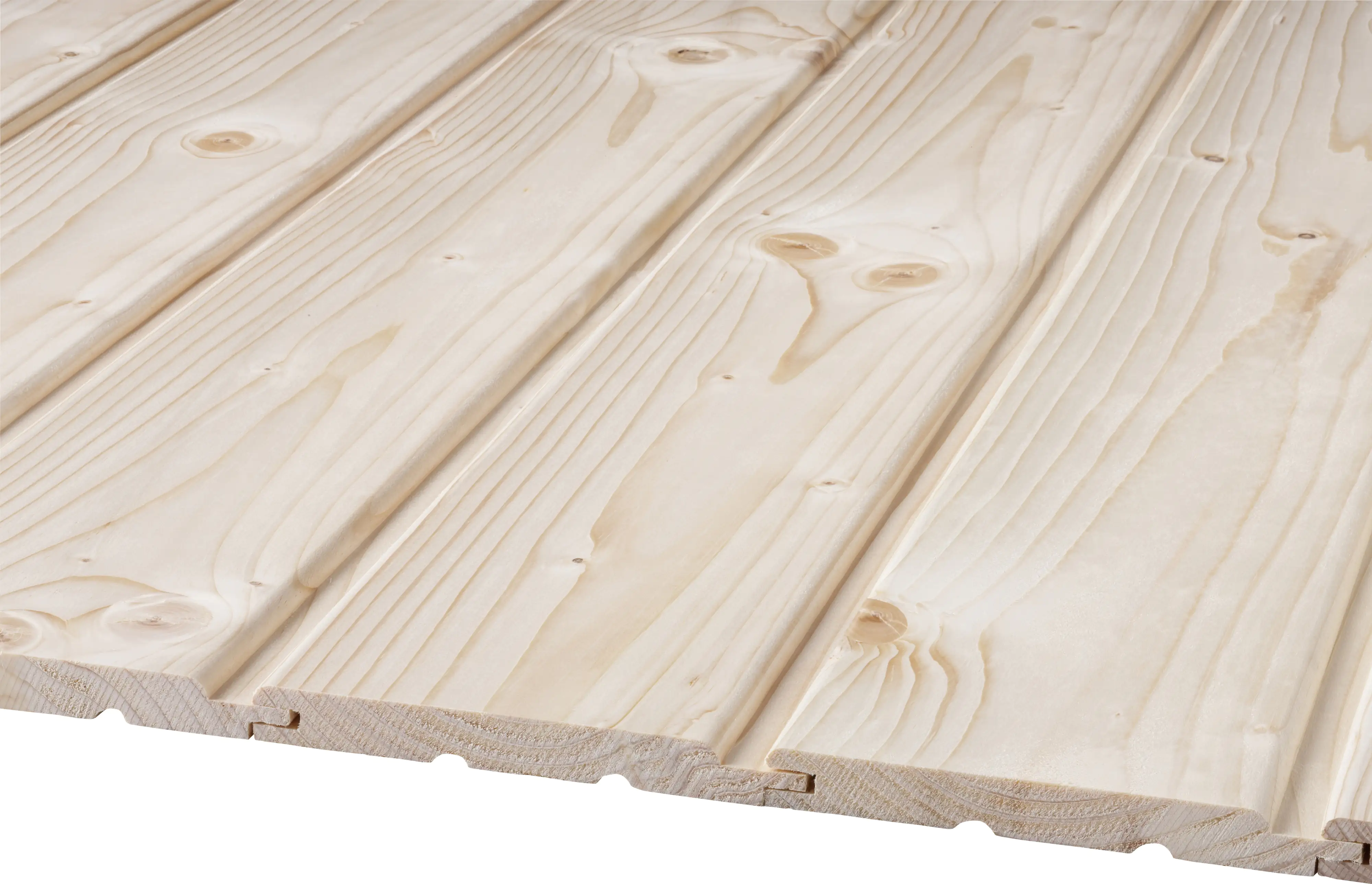 Profilholz Fichte Tanne Standard B-Sortierung Schrägprofil 400 x 12,1 cm 14 mm