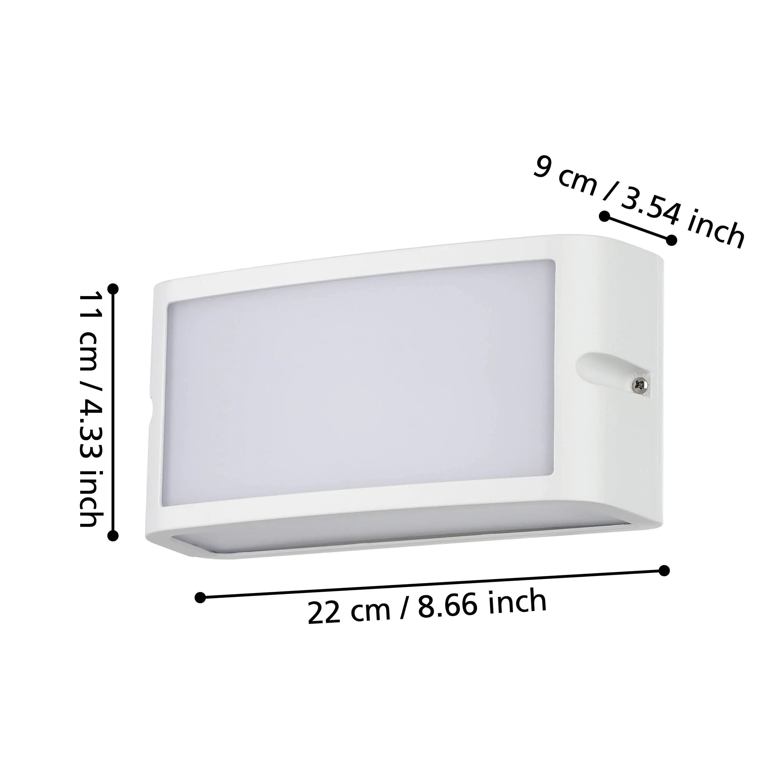 Eglo LED Außen-Wandleuchte Camarda weiß 22 x 11 cm