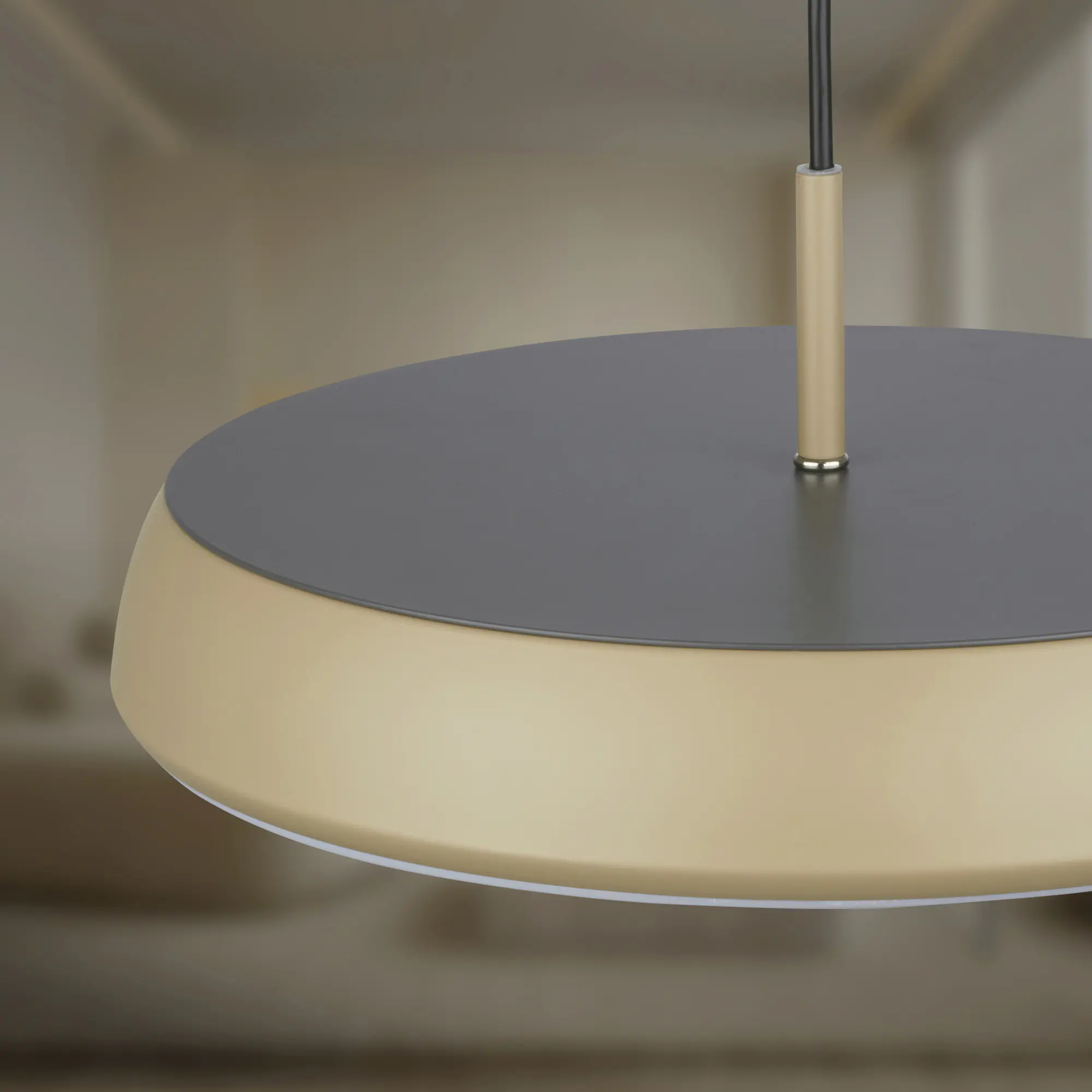 Briloner LED-Pendelleuchte Nala Ø 35 cm beige warmweiß