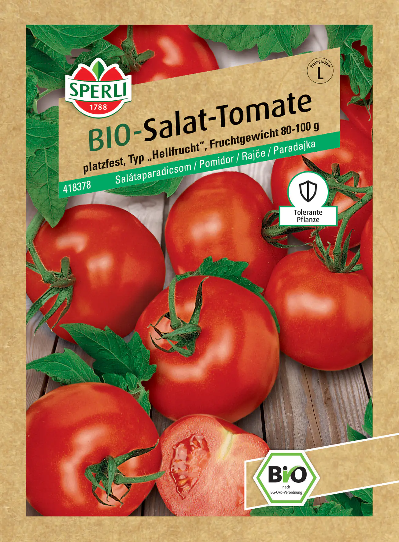 Sperli BIO Salat-Tomate Hellfrucht F1