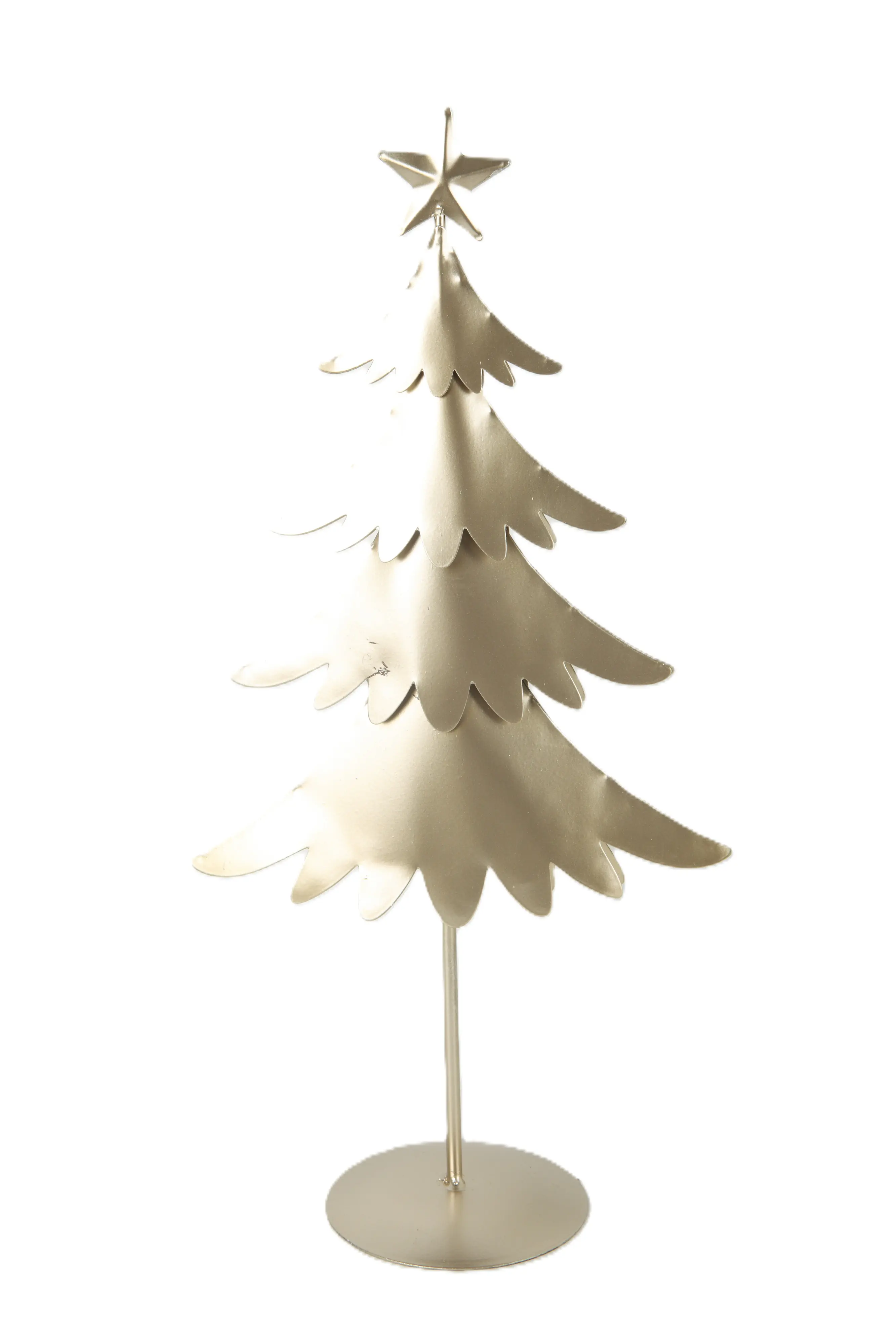 TrendLine Deko Tannenbaum Metall 20,5 x 10,5 x 42,5 cm champagner