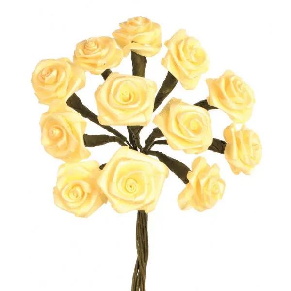 Diorröschen 12 Blüten gelb