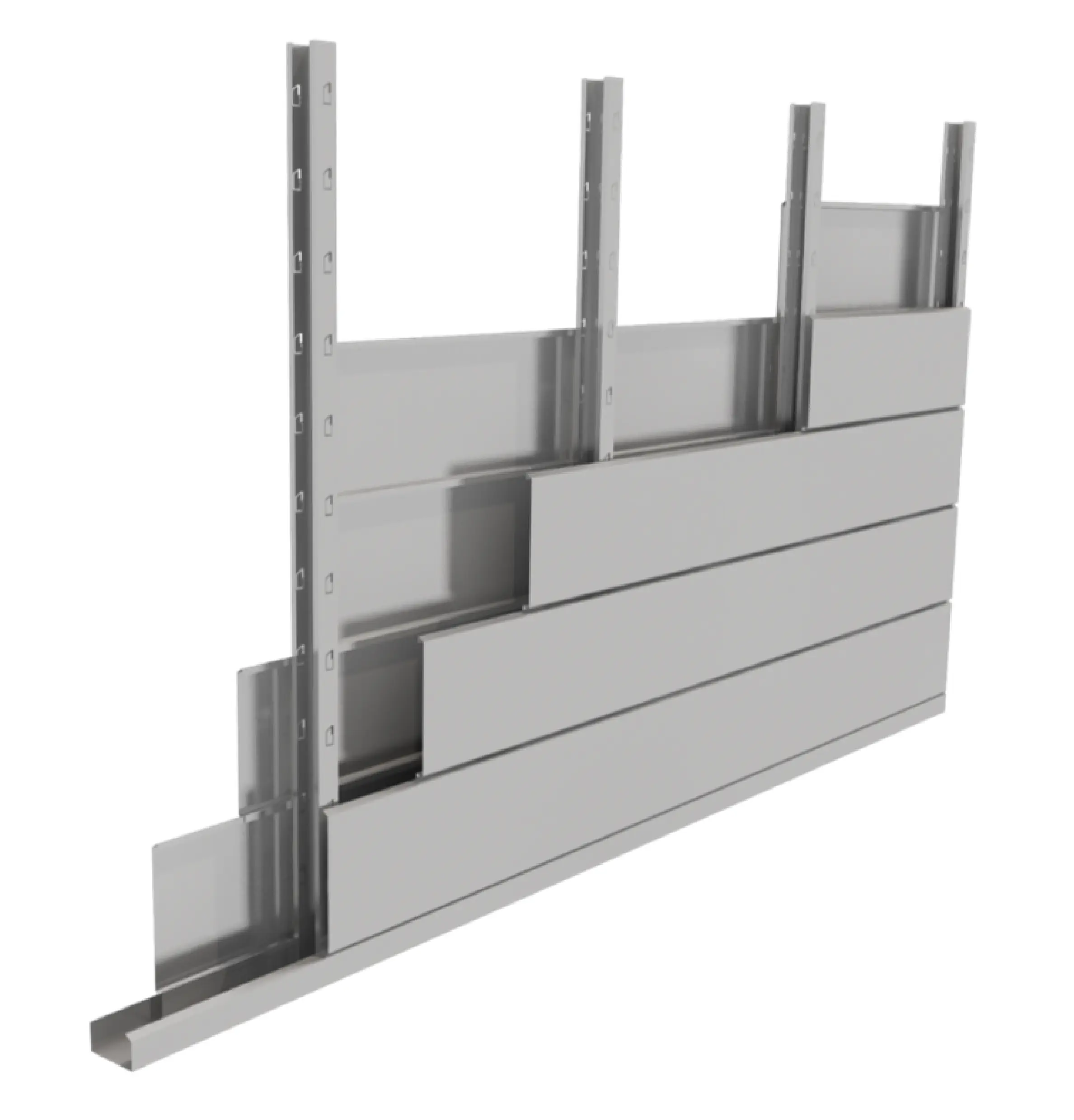 Telluria Gerätehaus Classico Lounge S 2724 links lichtgrau 552 x 238 cm