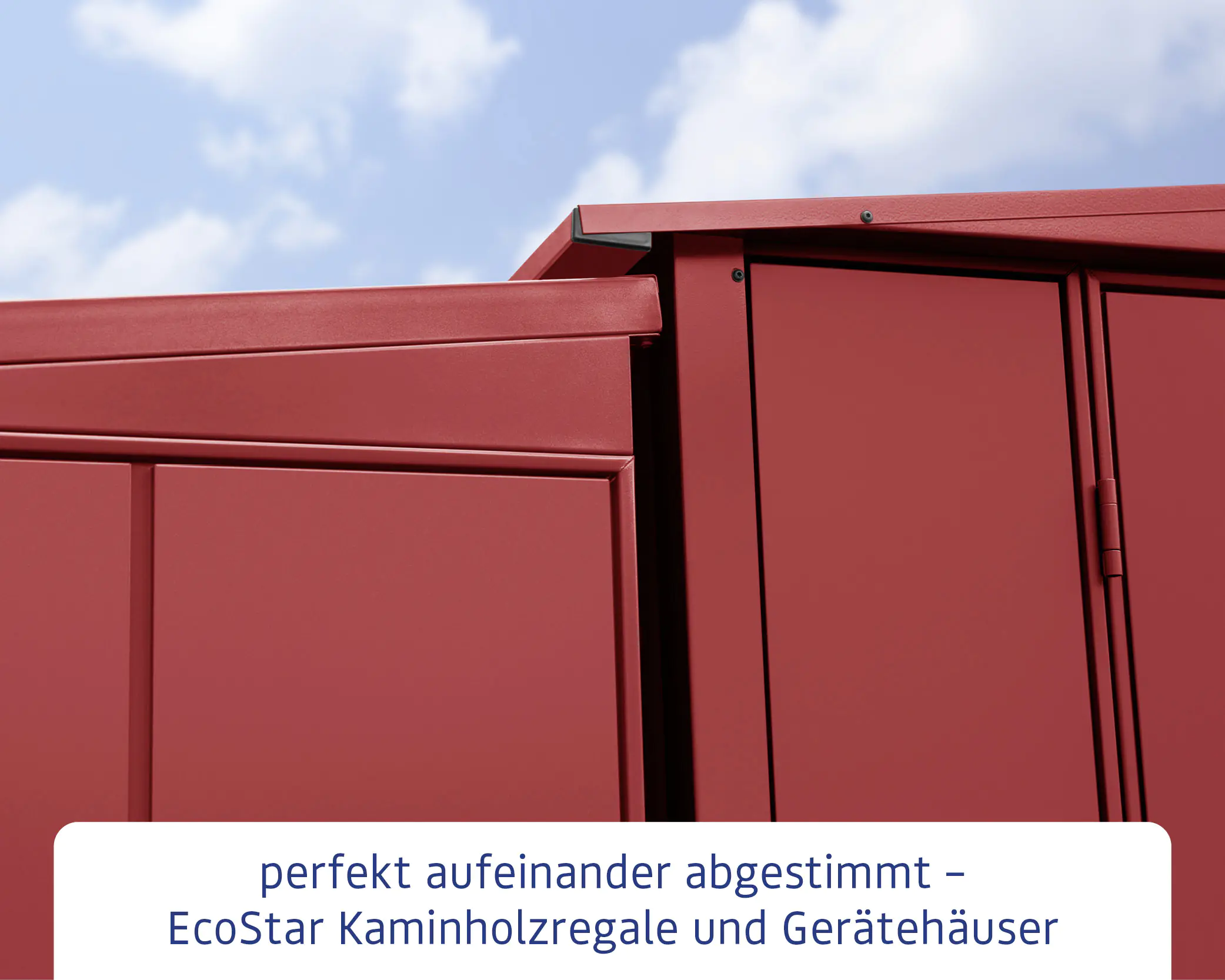 Ecostar Kaminholzregal Elegant-V Typ 1, purpurrot, mit Verstrebung