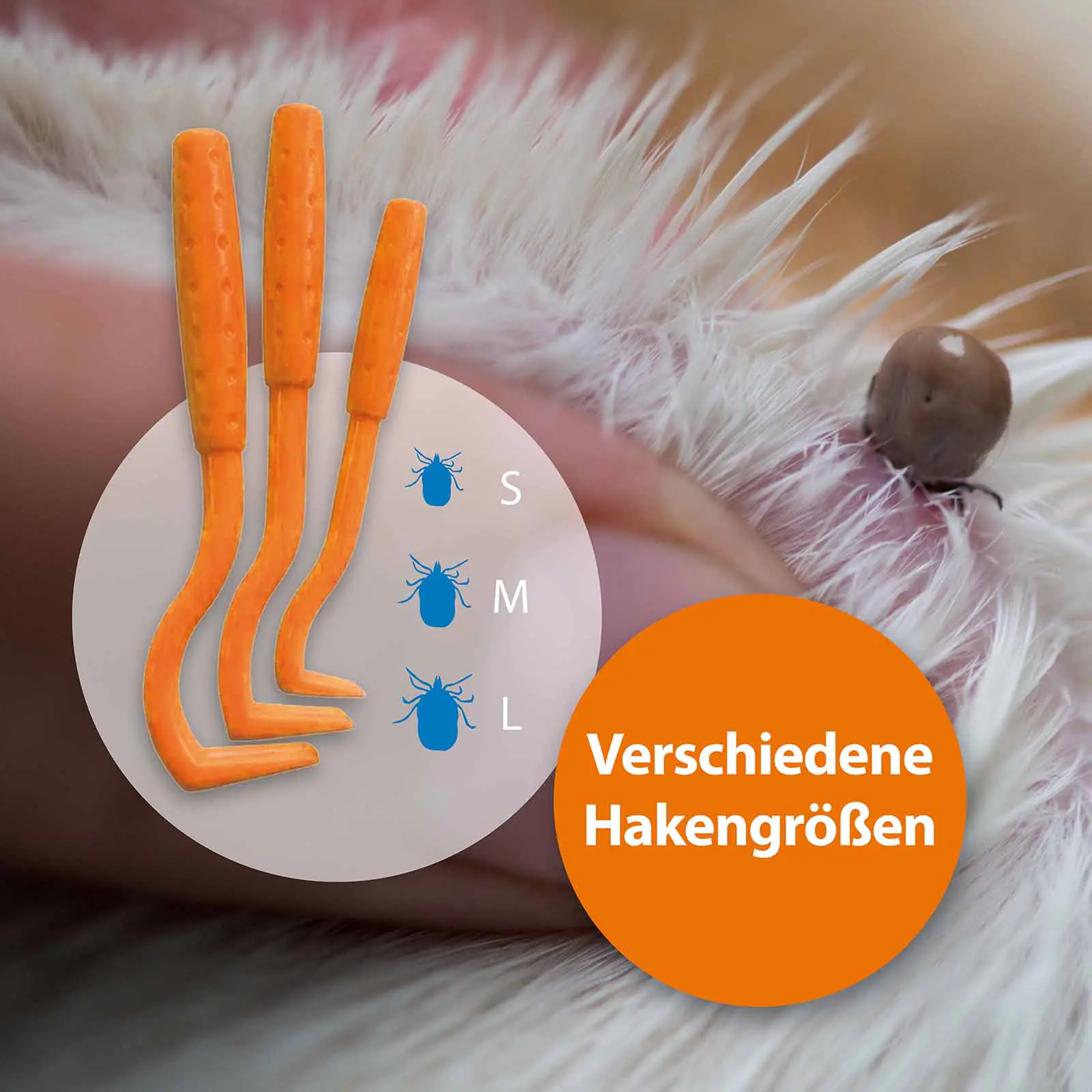 ARDAP Zeckenhaken für Tiere 3er Pack