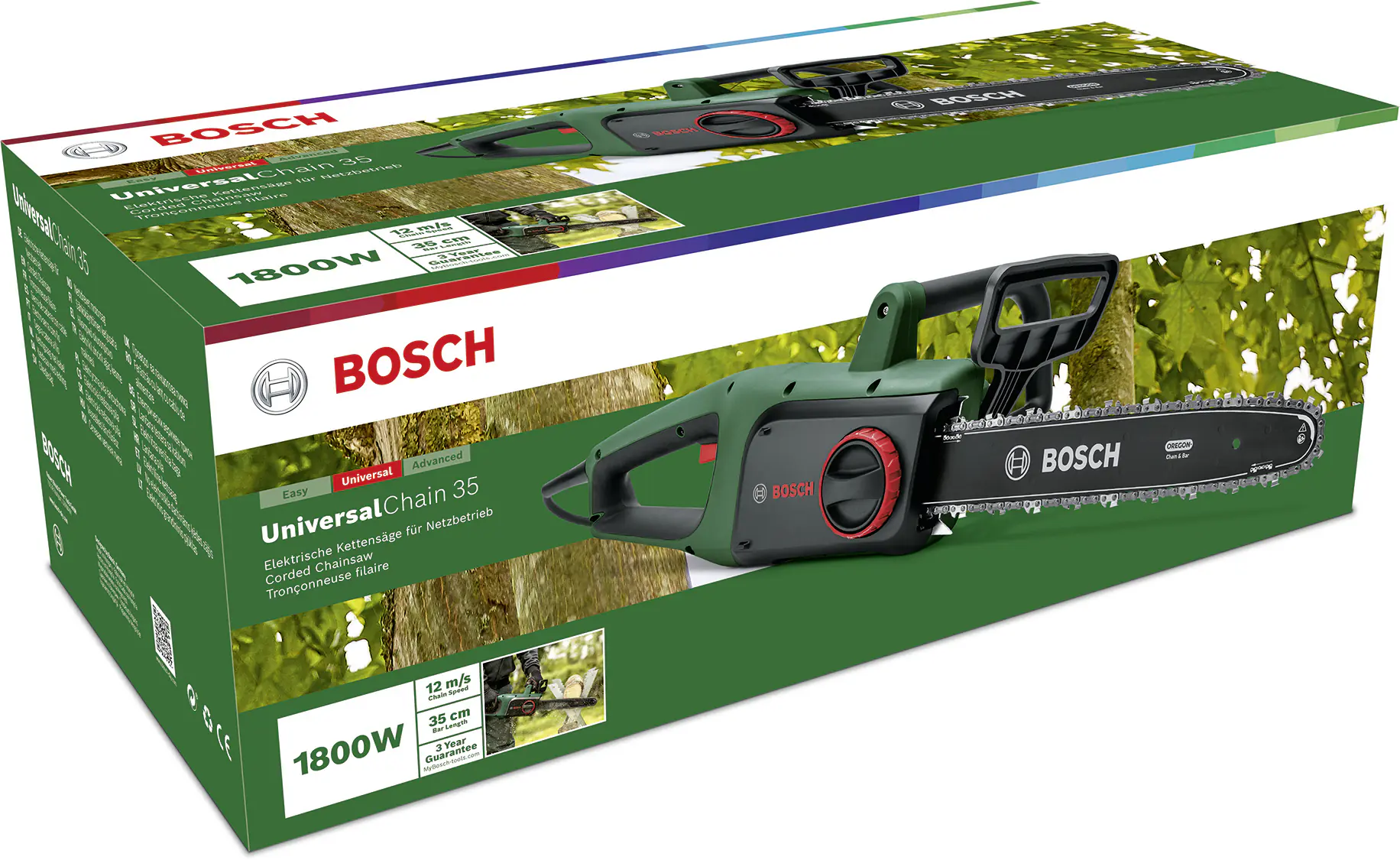 Bosch Kettensäge UniversalChain 35 1800 Watt mit 2. Kette