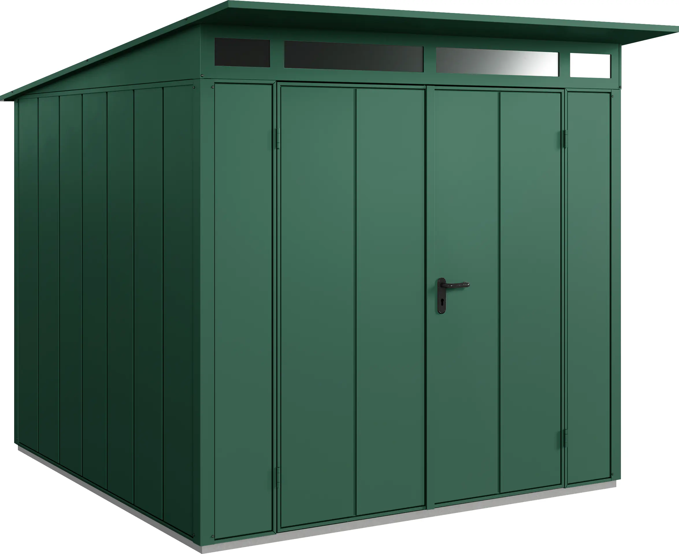 EcoStar Gerätehaus Elegant-P Typ 2 moosgrün 247,9 x 283,4 x 232,3 cm