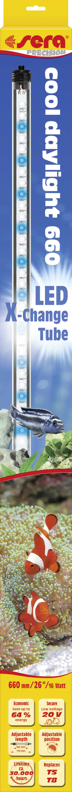 Sera Aquarium-Beleuchtung LED X-Change Tube cool daylight 660 - 1 Stück