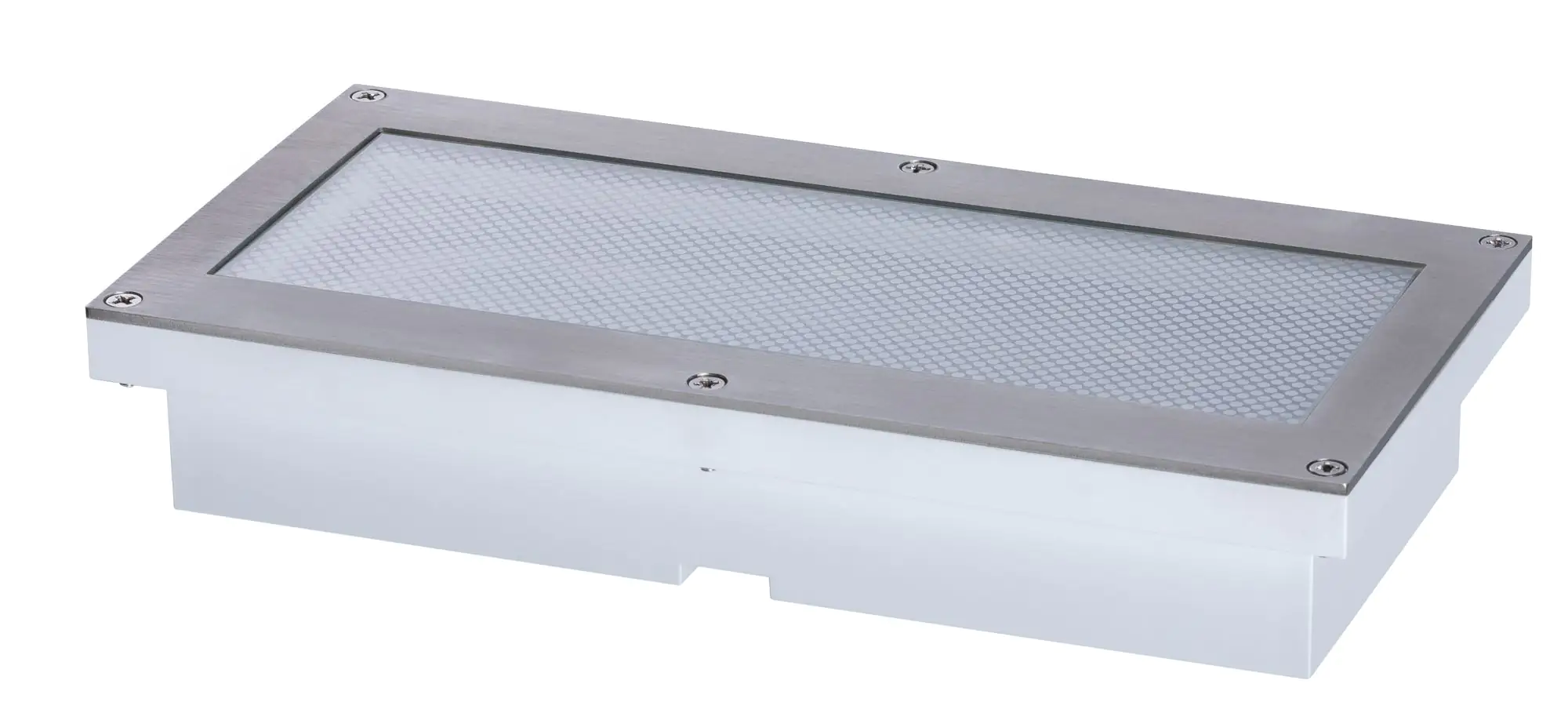 Paulmann LED Außen-Bodeneinbauleuchte Brick alu-grau 20 x 10 cm warmweiß