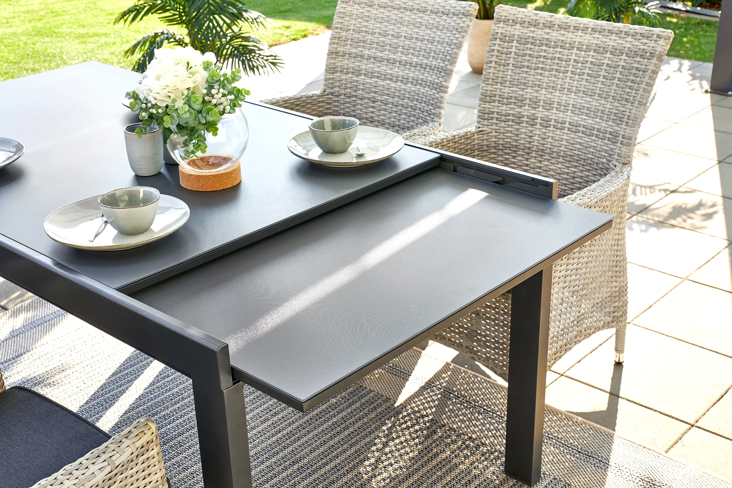 Primaster Gartentisch Arezzo 140 x 90 cm ausziehbar bis 2 m