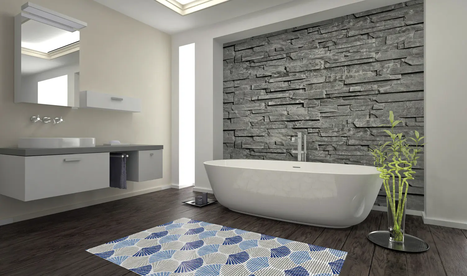 d-c-fix Weichschaummatte Seashells 200 x 65 cm beige/blau