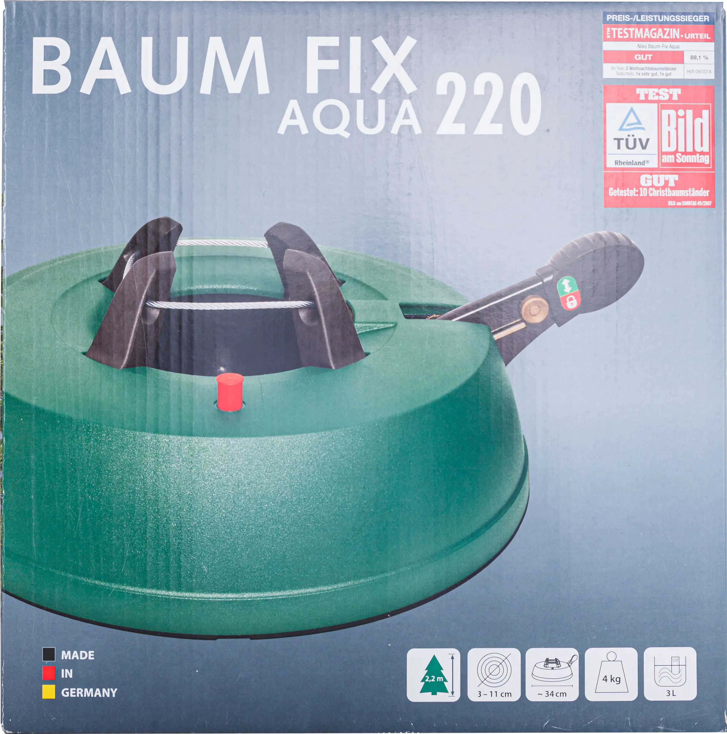 Niko Christbaumständer Baumfix Aqua Stamm Ø: bis 11 cm