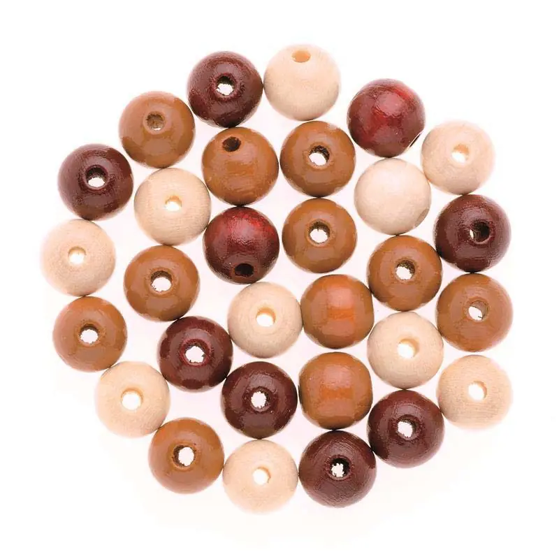Glorex Holzperle braun-mix 8 mm