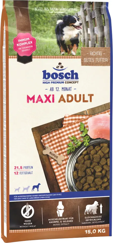 Bosch Hundetrockenfutter Adult Maxi 15 kg Geflügel 