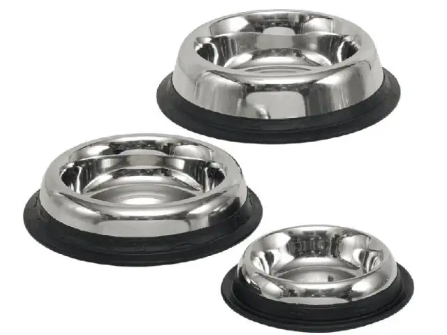 Nobby Hundenapf Edelstahl Royal rutschfest Ø 15,5 cm - 200 ml silber