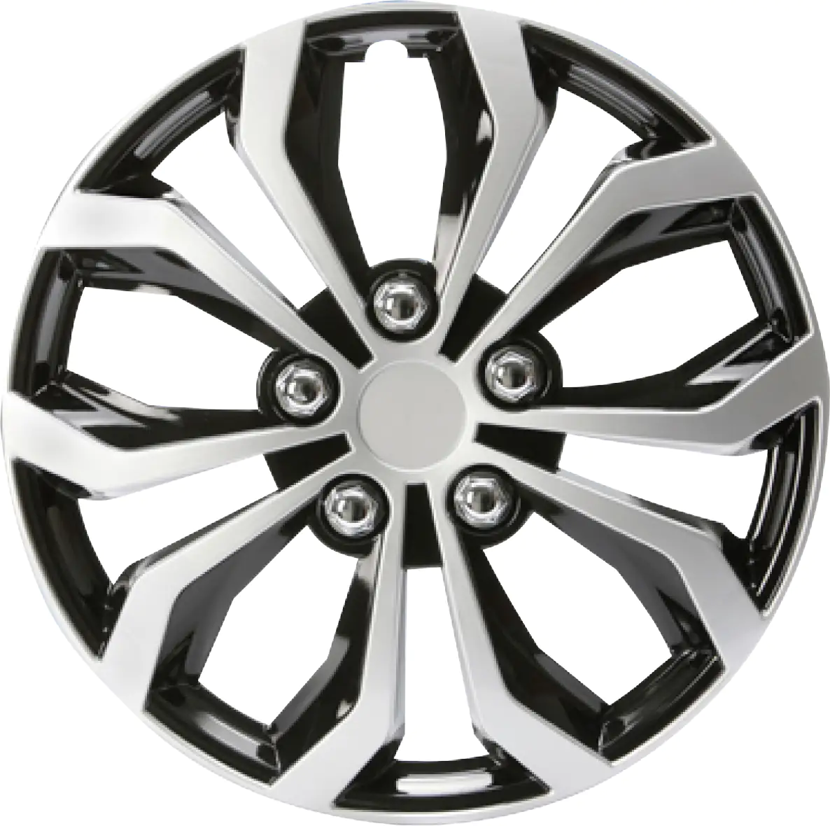 Unitec Radzierblende Daytona 40 cm (16 Zoll) schwarz silber 4 Stück