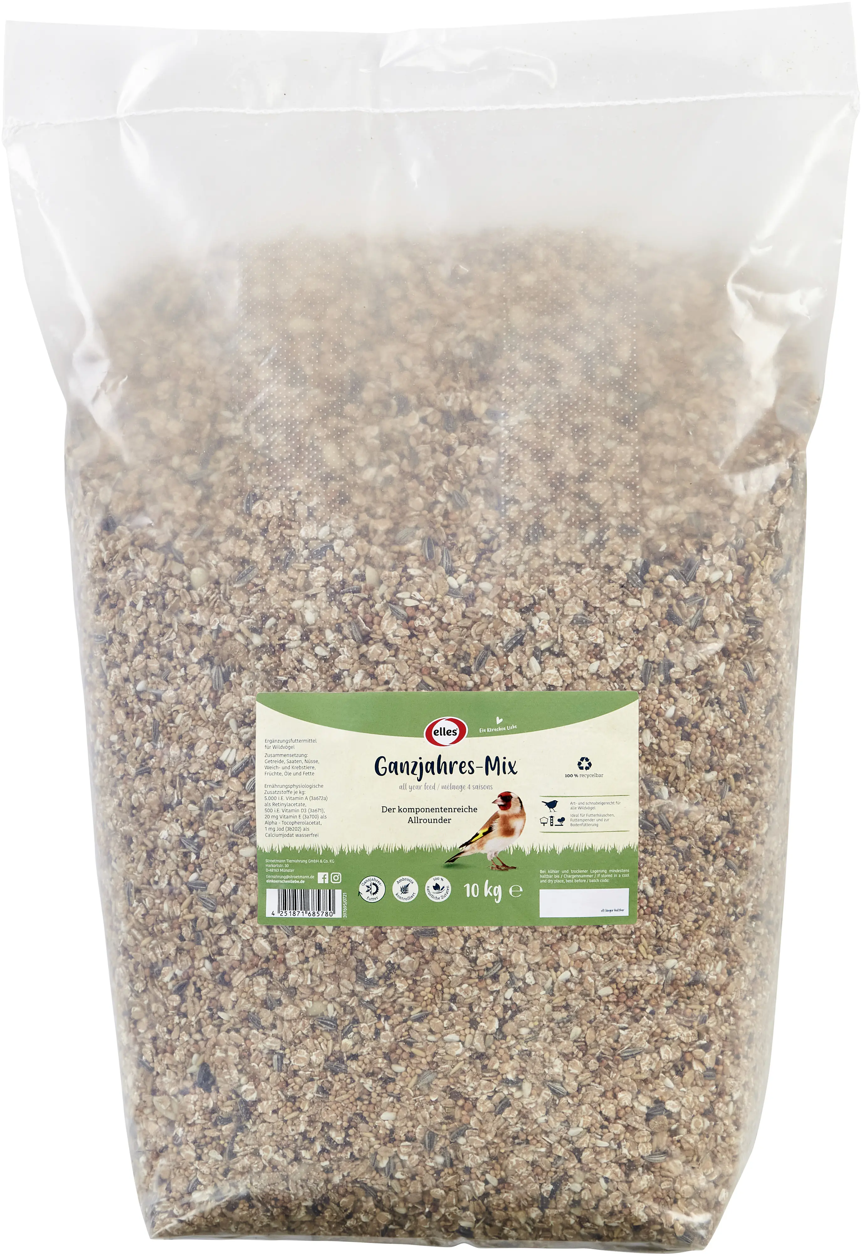 Elles Wildvogelfutter Ganzjahres-Mix 10 kg