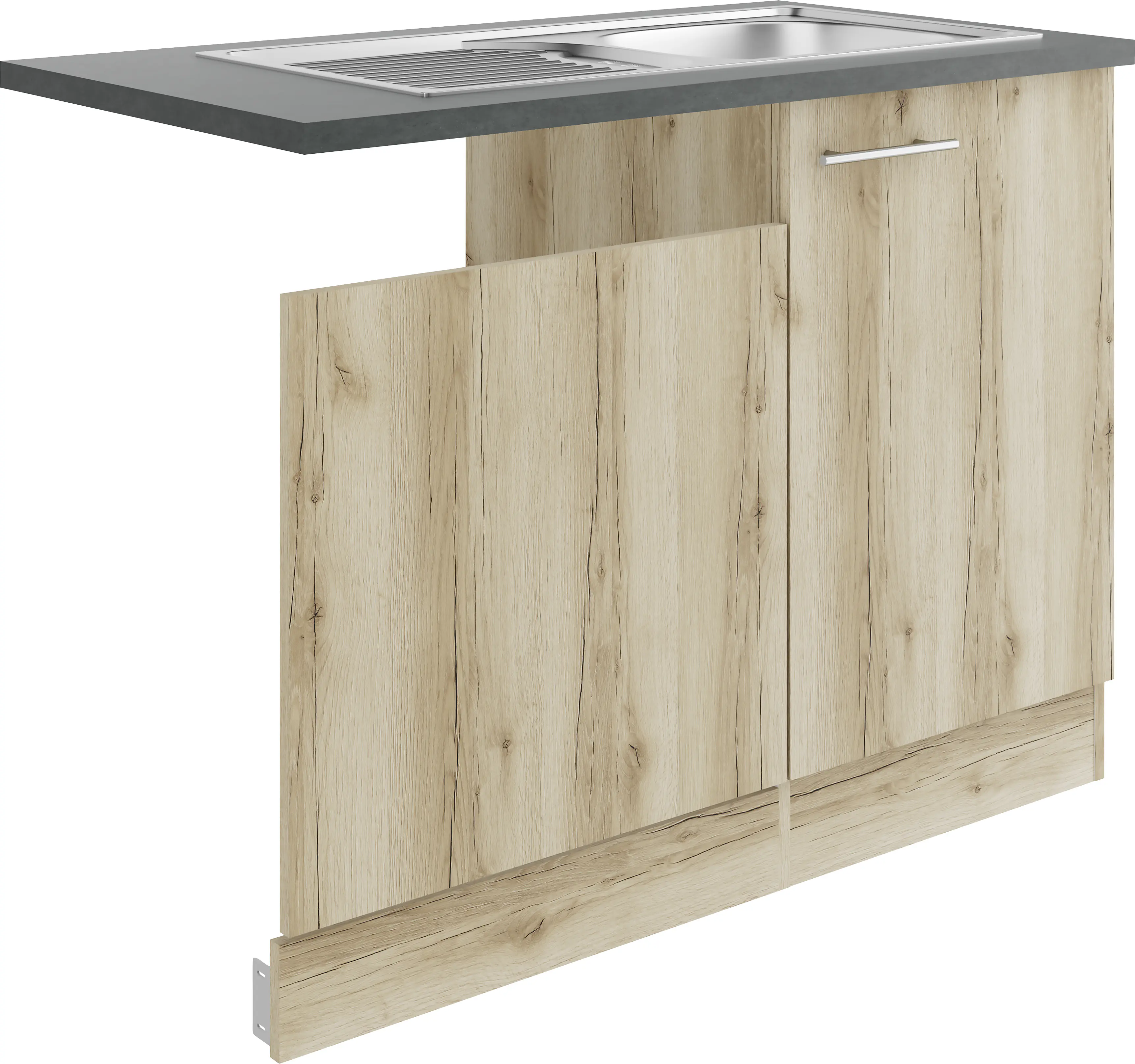 Optifit Spüle mit Unterschrank-Set Livorno 290 eiche 110 cm