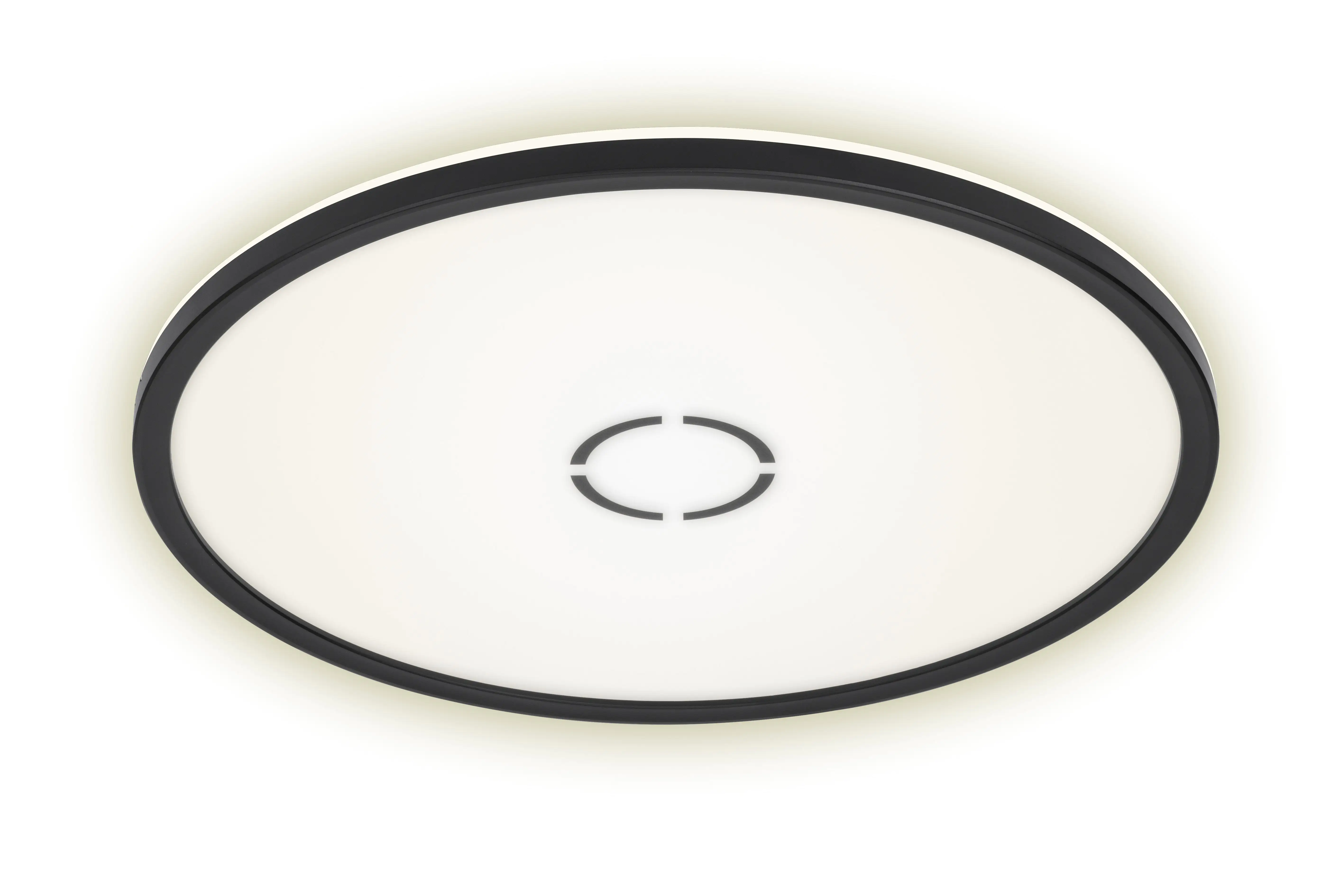 Briloner Slim LED Panel Free schwarz Ø 42 cm mit Backlight-Effekt